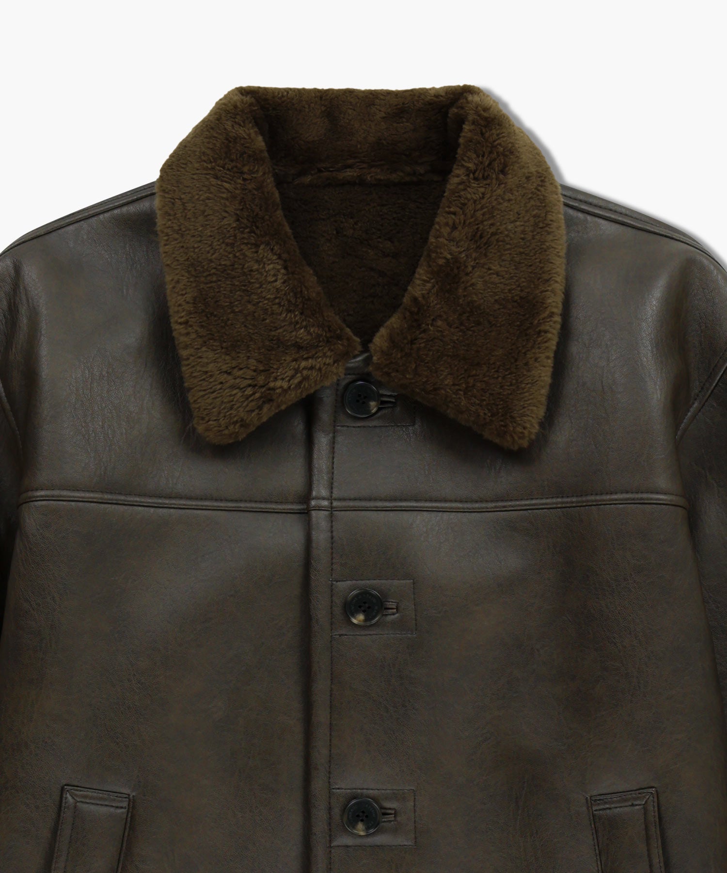 Marithe & Francois Girbaud - Faux Leather Over Fit Mustang Jacket (Brown) product image 11 | TRAB K-Fashion Australia