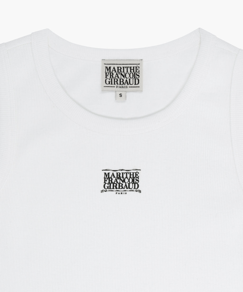 Marithe & Francois Girbaud - [Pre-order – Ships 2 Jul] Ribbon Classic Logo Sleeveless (White) product image 8 | TRAB K-Fashion Australia