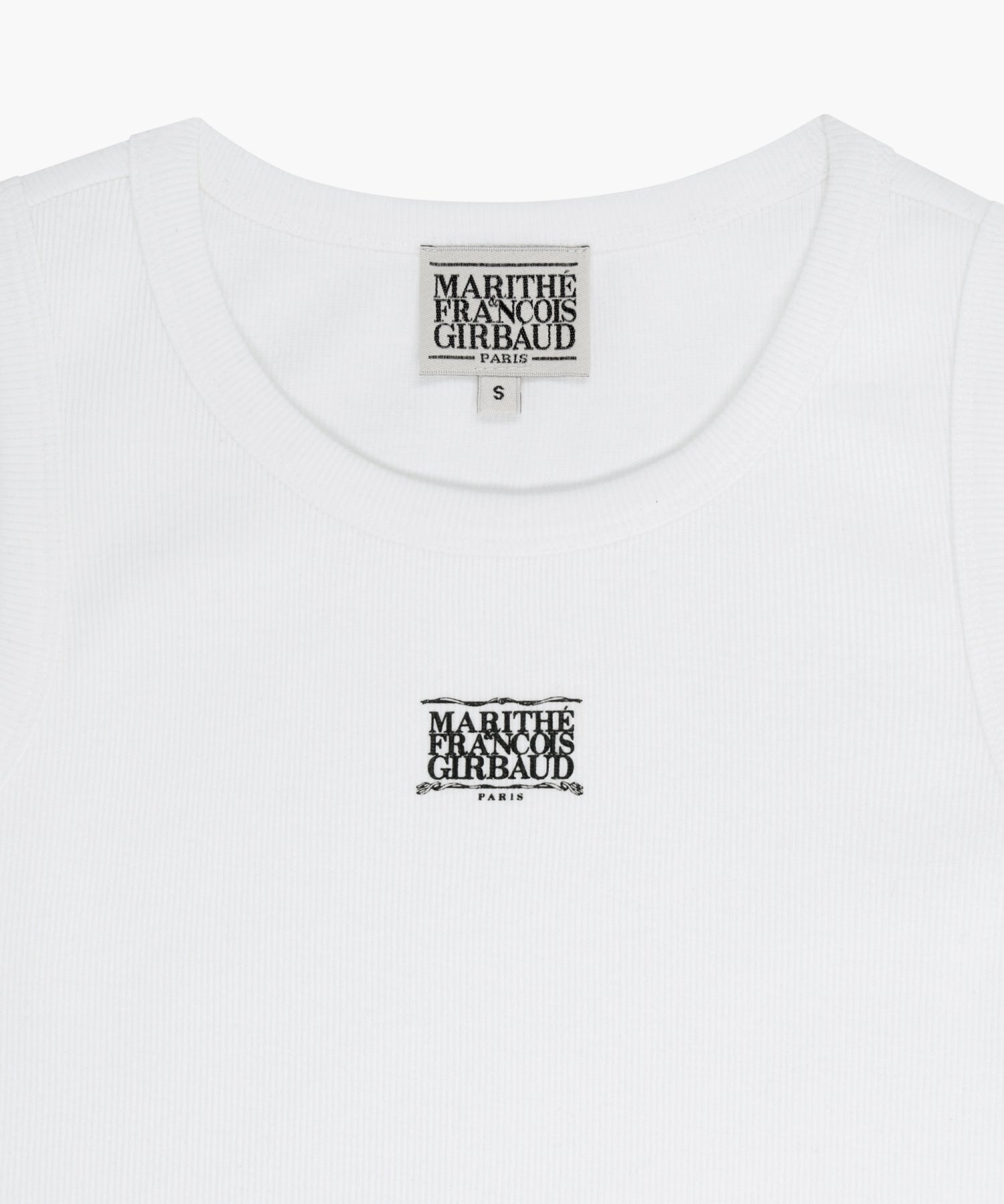 Marithe & Francois Girbaud - [Pre-order – Ships 2 Jul] Ribbon Classic Logo Sleeveless (White) product image 8 | TRAB K-Fashion Australia
