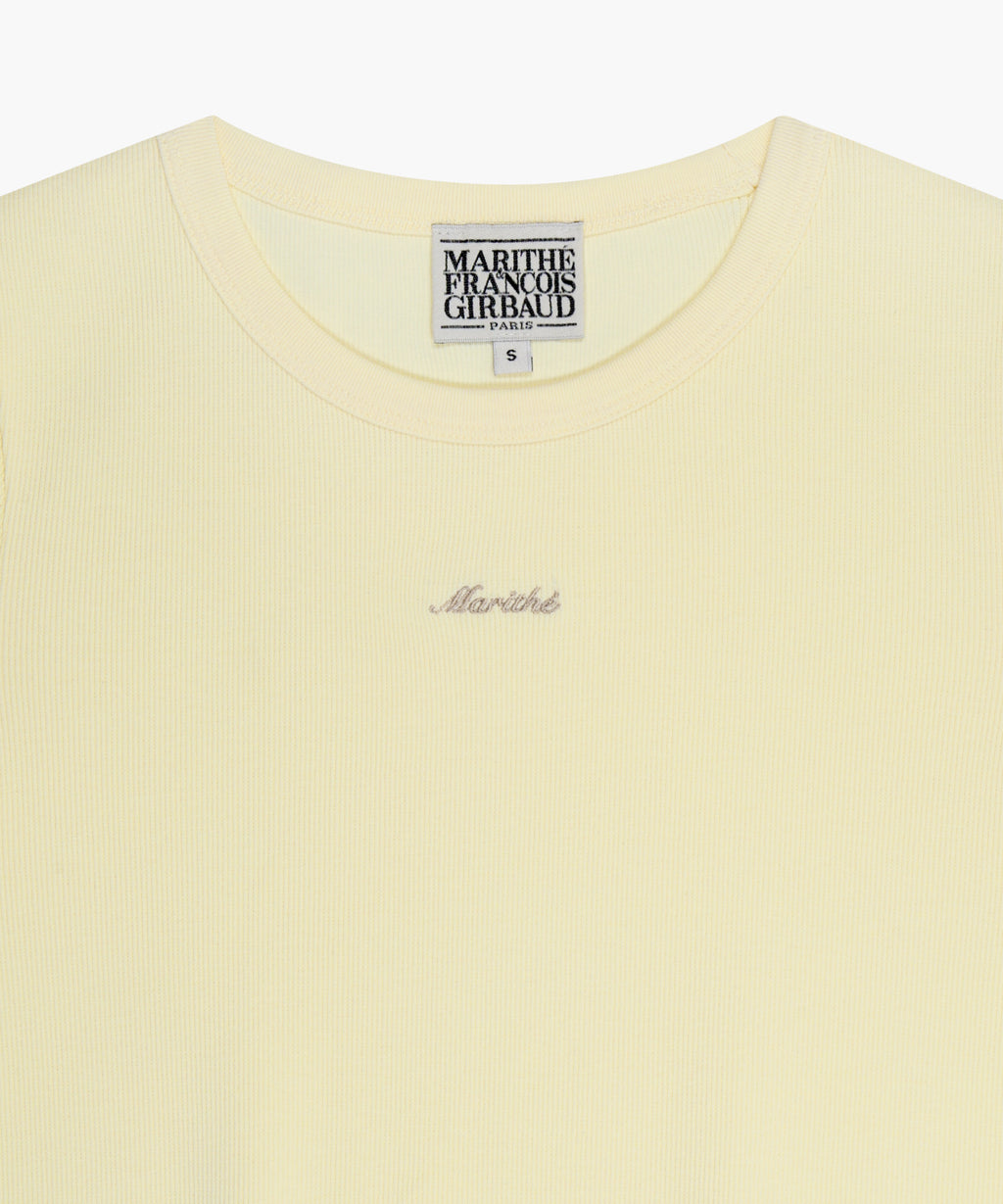 Marithe & Francois Girbaud - Rib Point Tee (Butter) product image 8 | TRAB K-Fashion Australia