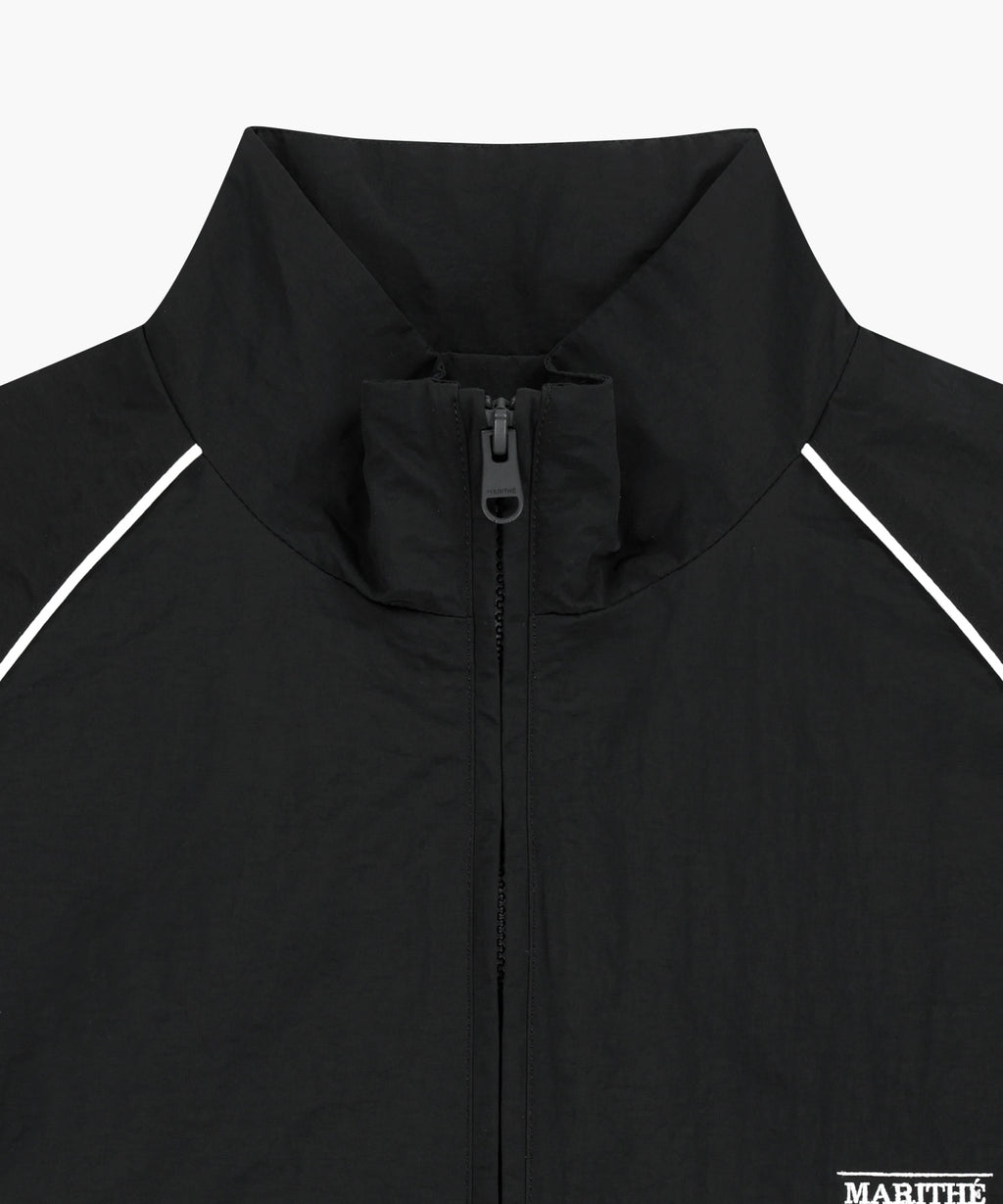 Marithe & Francois Girbaud - Classic Logo High Neck Wind Jacket (Black) product image 8 | TRAB K-Fashion Australia