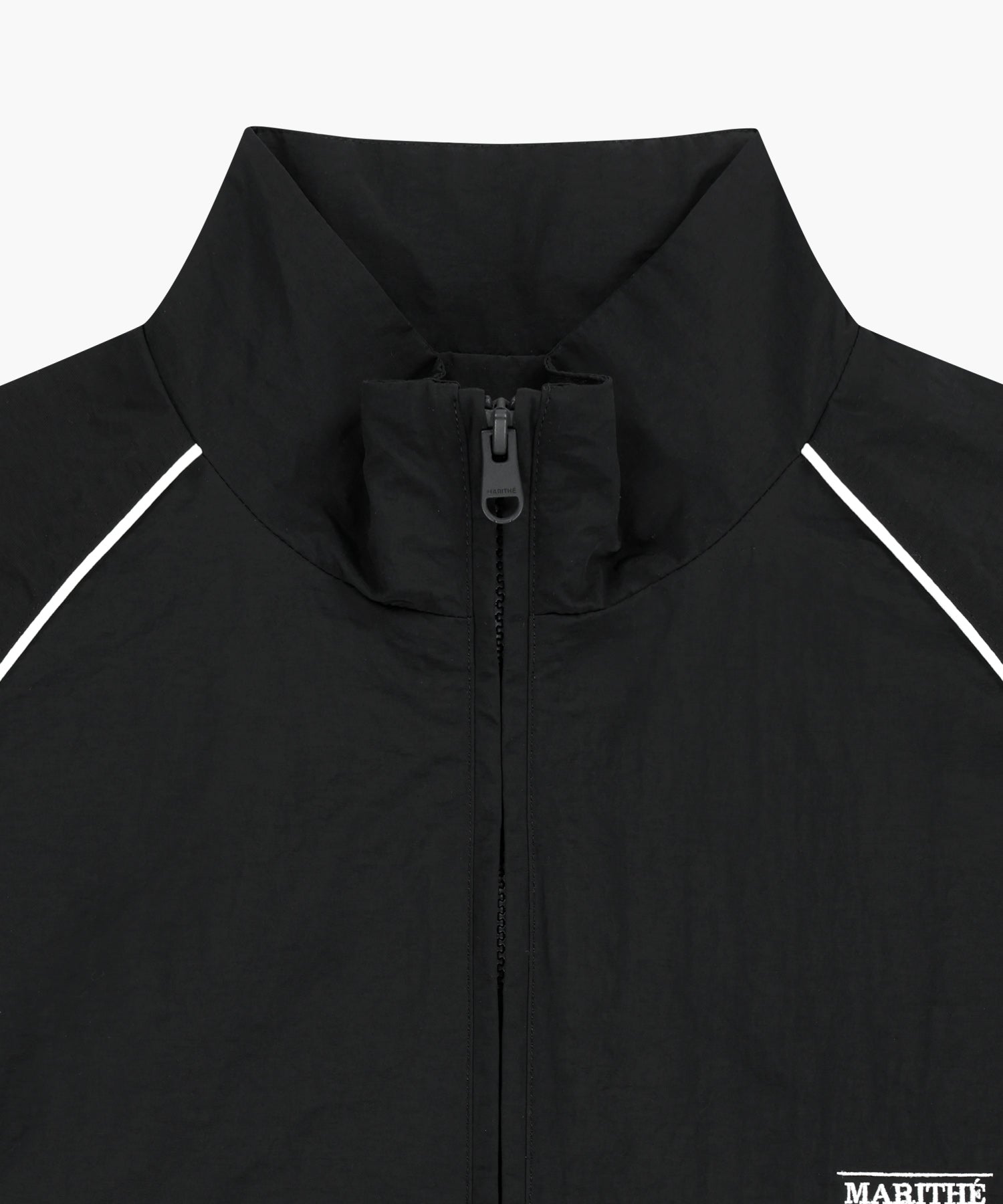 Marithe & Francois Girbaud - Classic Logo High Neck Wind Jacket (Black) product image 8 | TRAB K-Fashion Australia