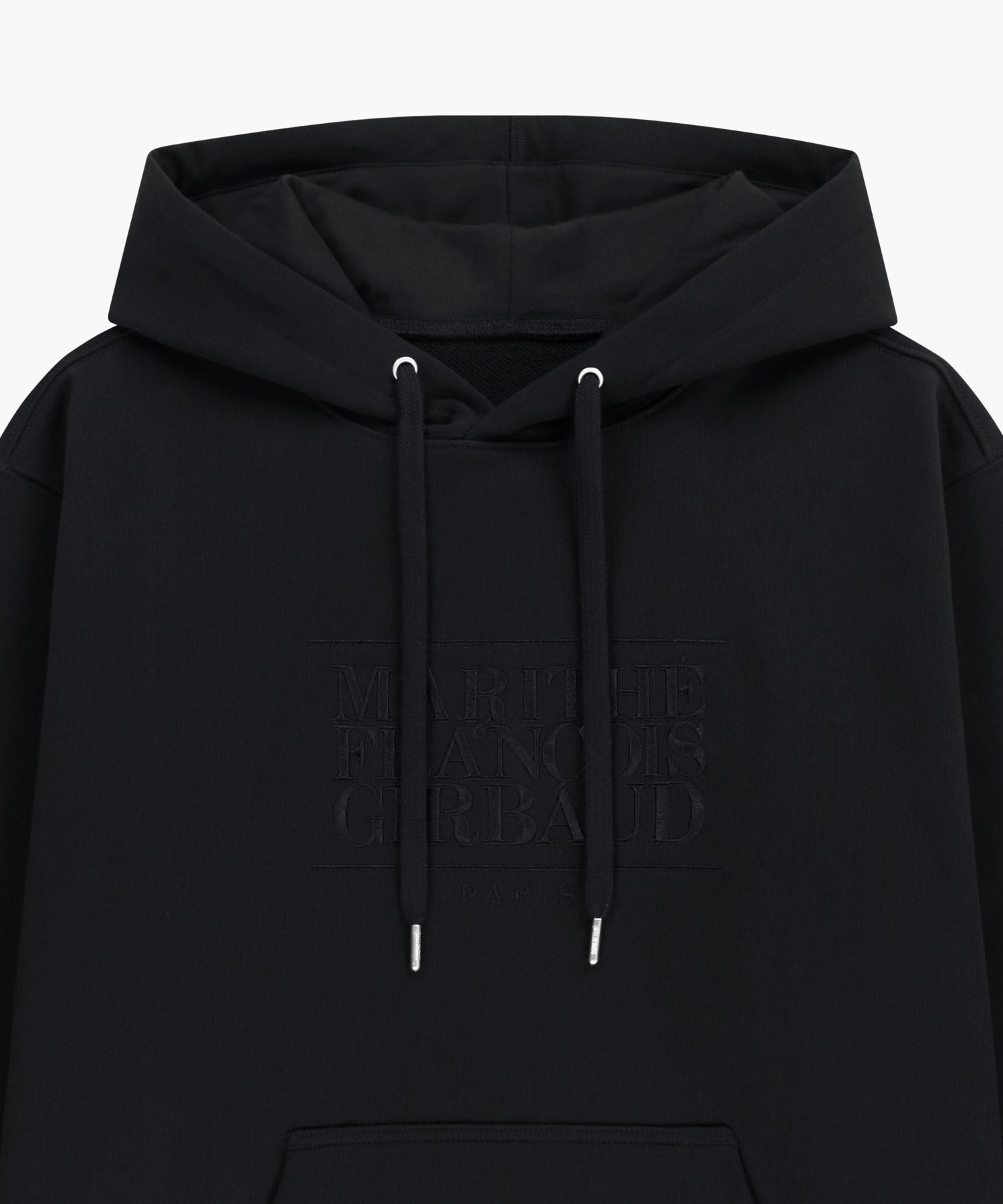 Marithe & Francois Girbaud - Classic Logo Embroidery Hoodie (Black Black) product image 8 | TRAB K-Fashion Australia