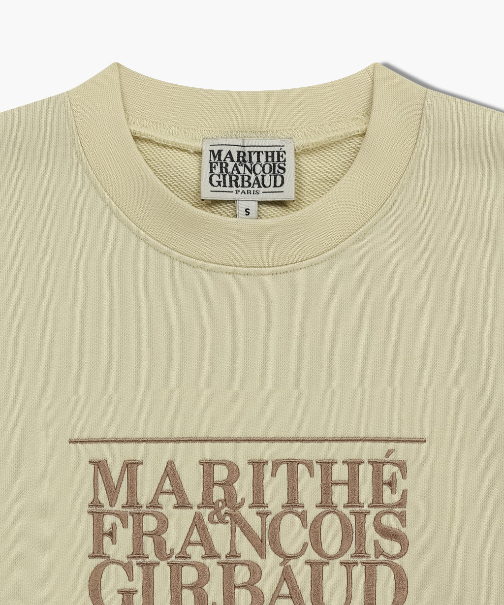 Marithe & Francois Girbaud - Classic Logo Crop Sweatshirt (Light Yellow) product image 8 | TRAB K-Fashion Australia