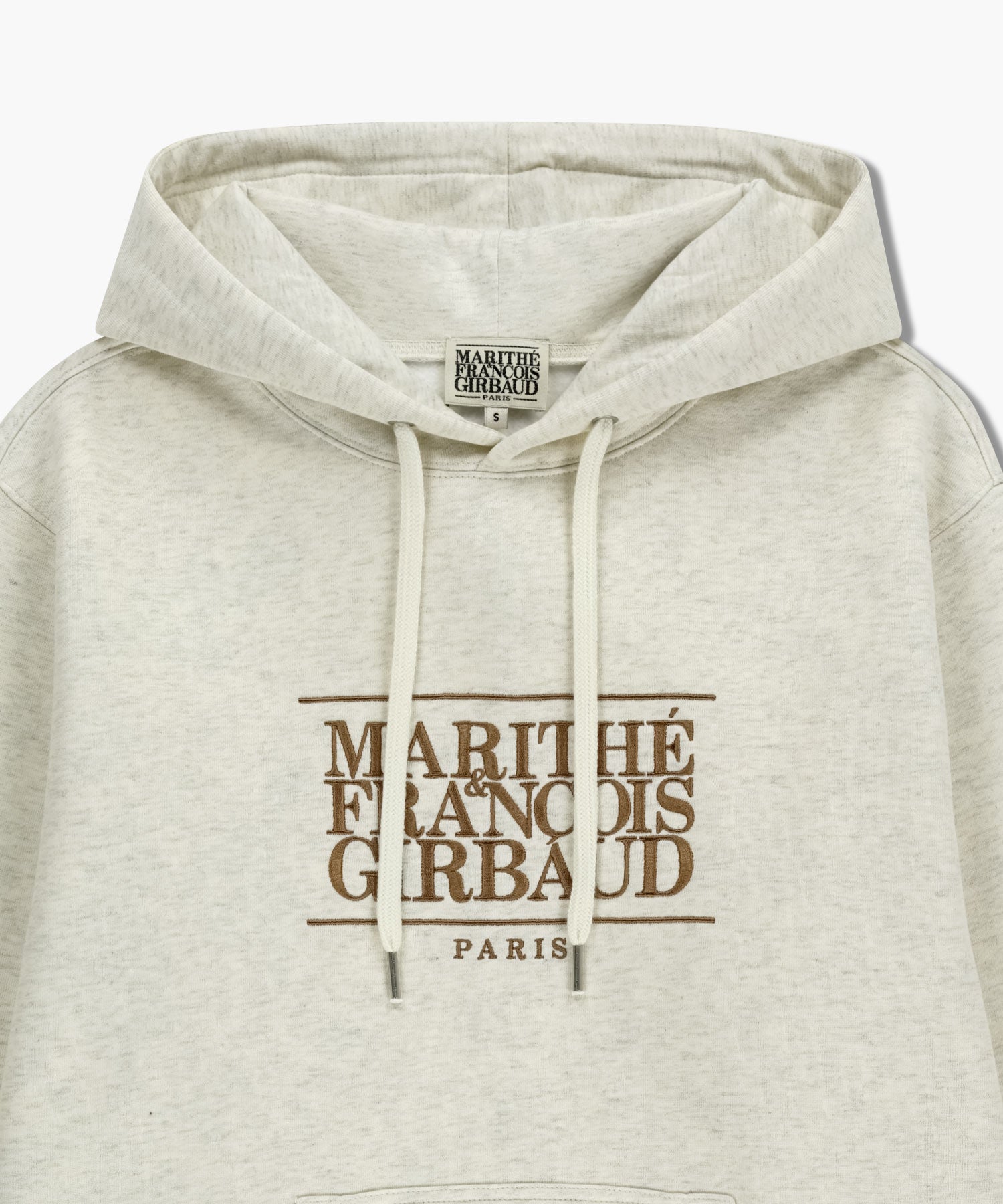Marithe & Francois Girbaud - Classic Logo Embroidery Hoodie (brushed) (Oatmeal) product image 8 | TRAB K-Fashion Australia
