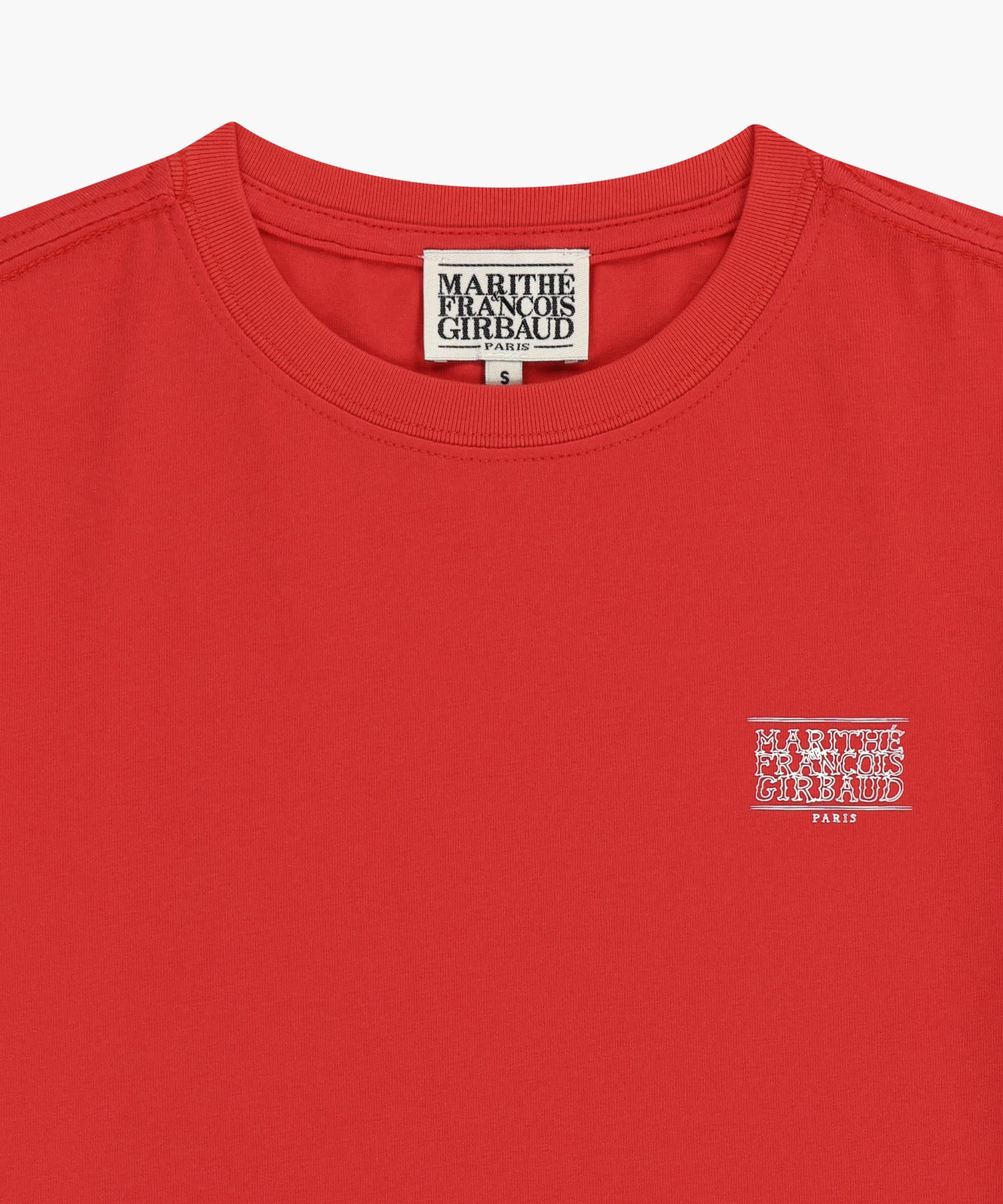 Marithe & Francois Girbaud - Antique Classic Logo Slim Crop Tee (Red) product image 8 | TRAB K-Fashion Australia