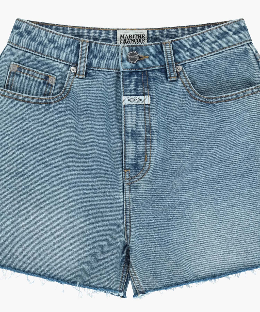 Marithe & Francois Girbaud - Raw Edge Washed Denim Shorts (Light Blue) product image 9 | TRAB K-Fashion Australia