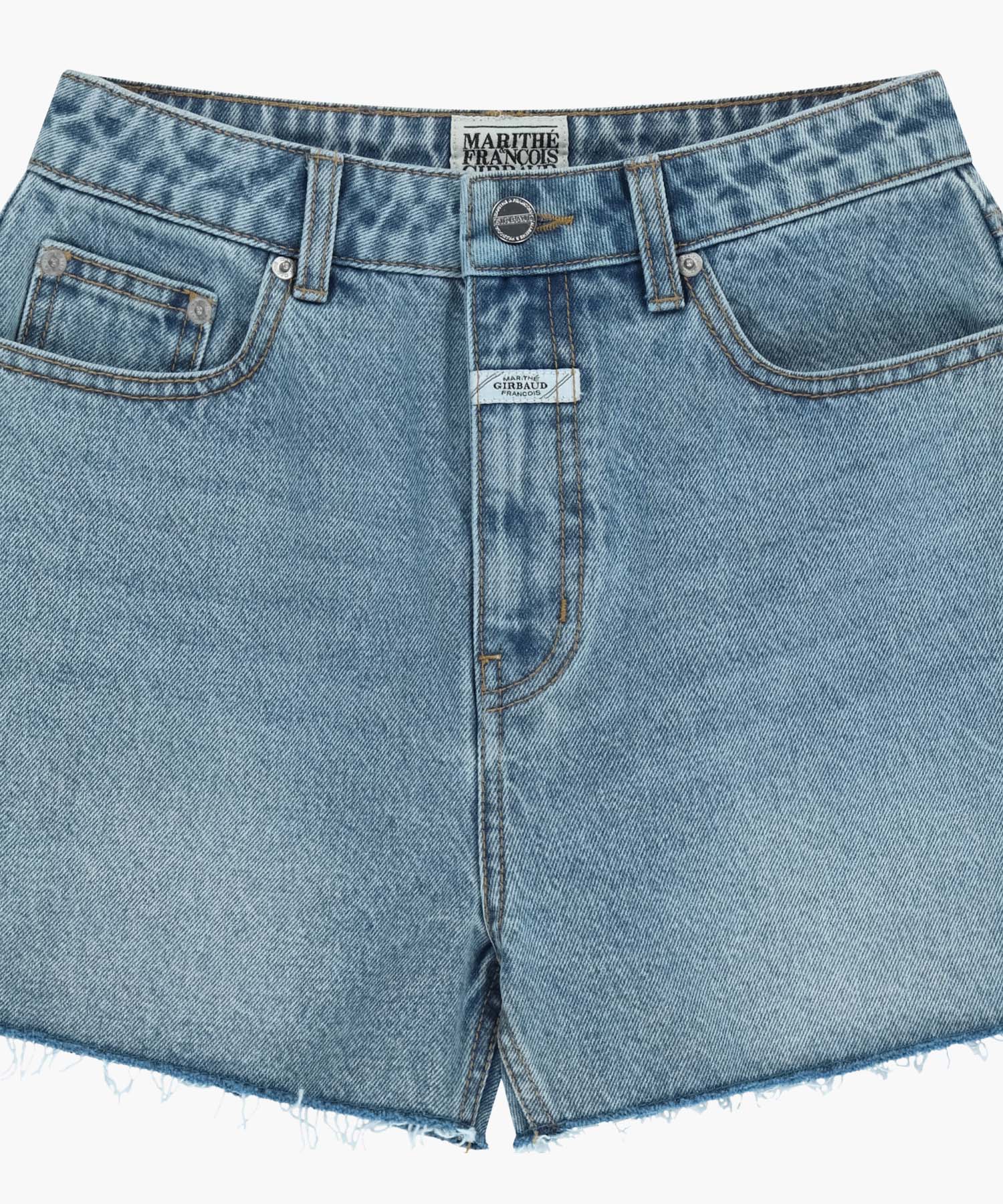 Marithe & Francois Girbaud - Raw Edge Washed Denim Shorts (Light Blue) product image 9 | TRAB K-Fashion Australia