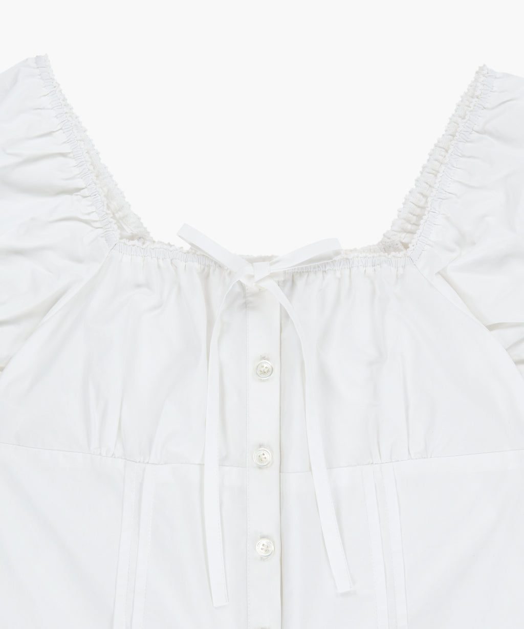 Marithe & Francois Girbaud - Cap Sleeve Ribbon Blouse (White) product image 8 | TRAB K-Fashion Australia