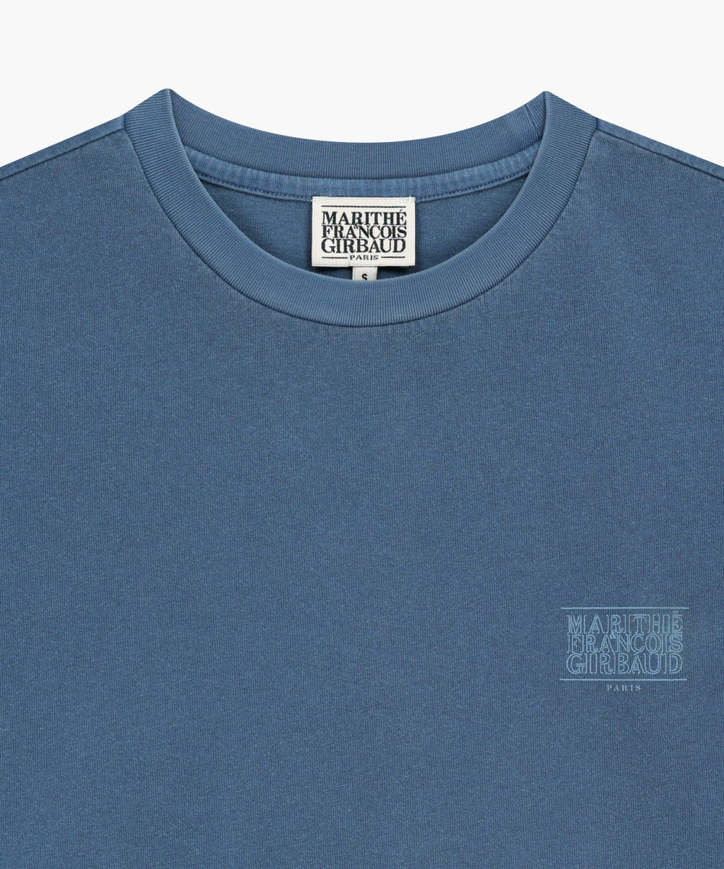 Marithe & Francois Girbaud - Outline Classic Logo Dyeing Oversized Tee (Light Blue) product image 8 | TRAB K-Fashion Australia