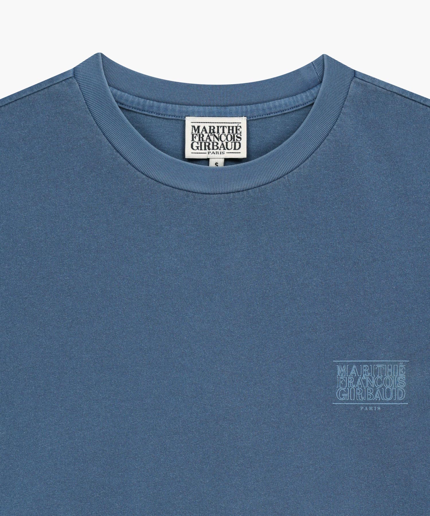 Marithe & Francois Girbaud - Outline Classic Logo Dyeing Oversized Tee (Light Blue) product image 8 | TRAB K-Fashion Australia