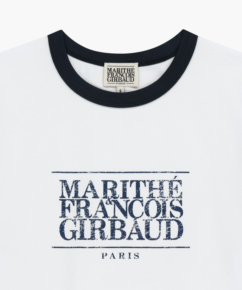 Marithe & Francois Girbaud - Aerocool Crack Classic Logo Ringer Tee (White) product image 8 | TRAB K-Fashion Australia