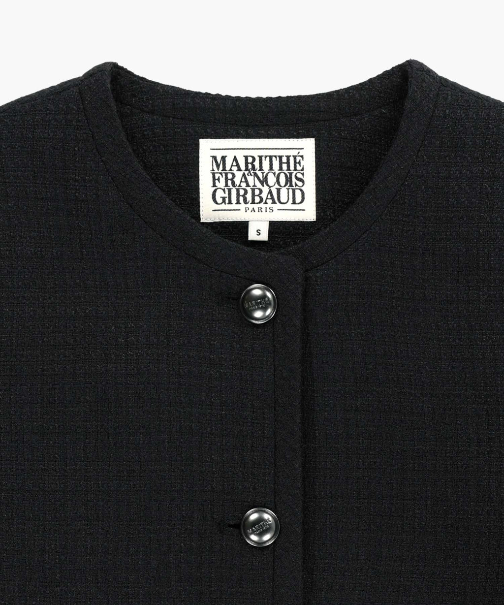 Marithe & Francois Girbaud - Tweed Round Neck Jacket (Black) product image 8 | TRAB K-Fashion Australia