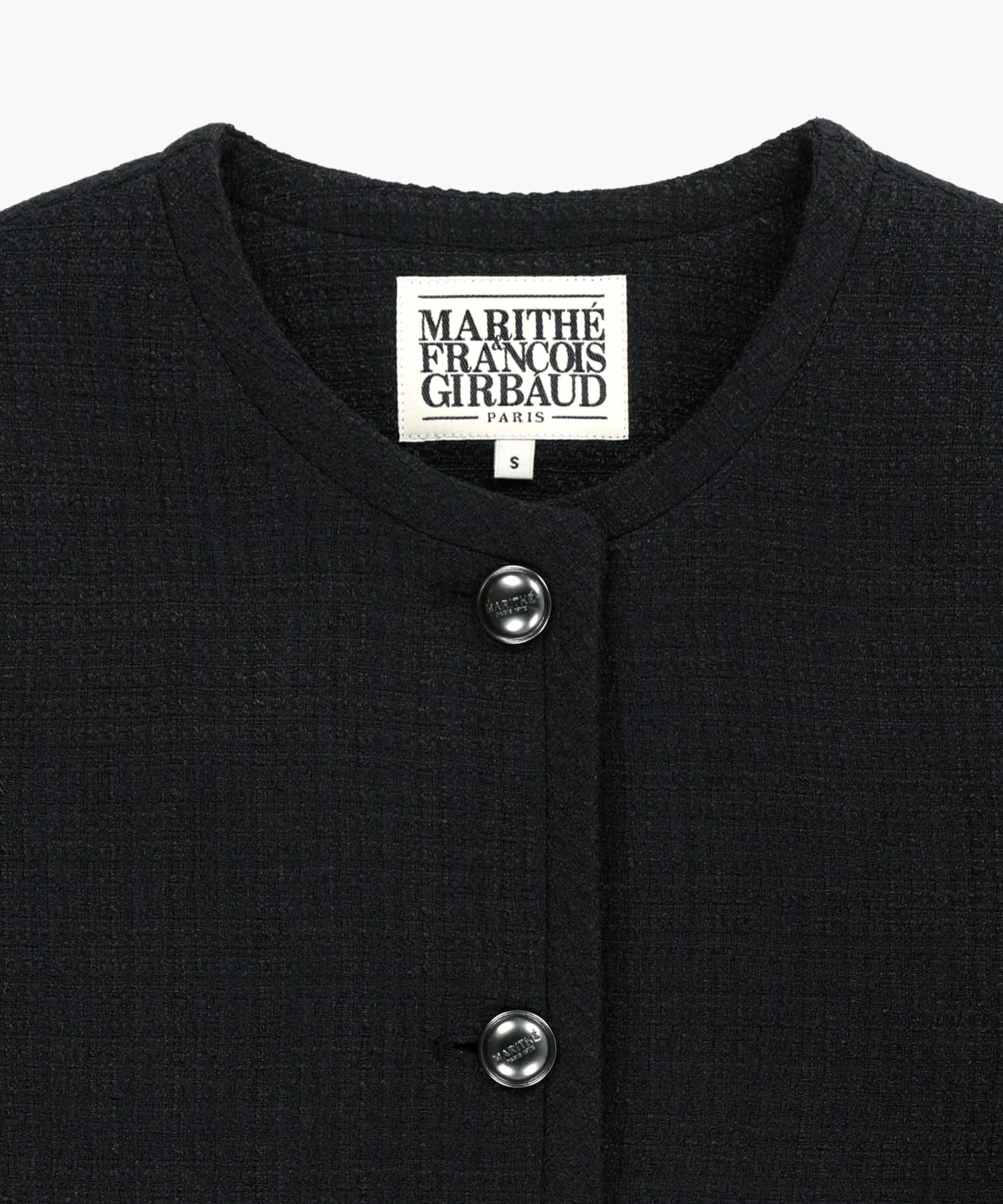 Marithe & Francois Girbaud - Tweed Round Neck Jacket (Black) product image 8 | TRAB K-Fashion Australia