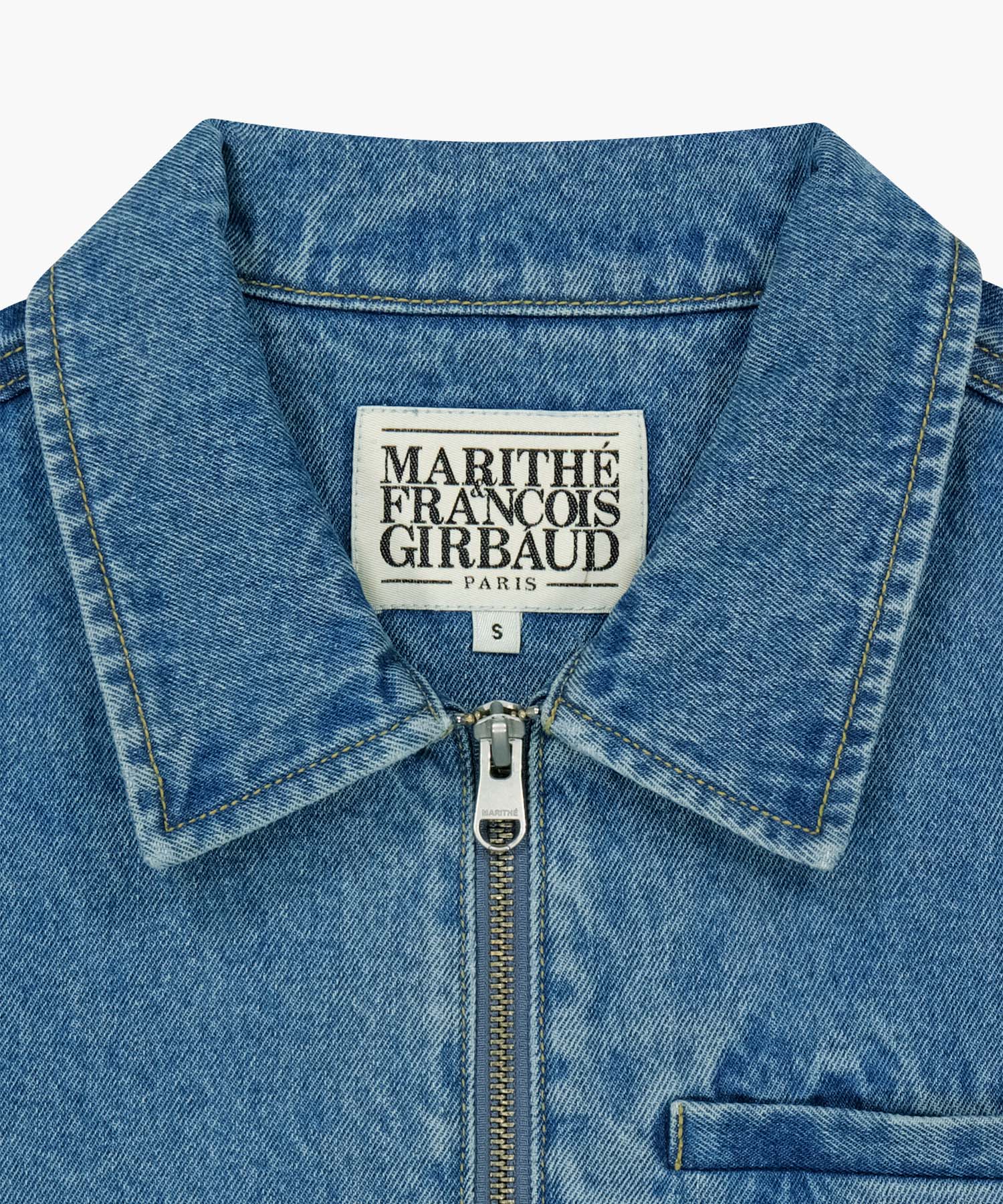 Marithe & Francois Girbaud - Crop Denim Blouson Jacket (Blue) product image 8 | TRAB K-Fashion Australia