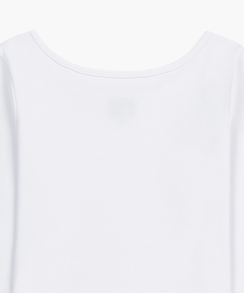 Marithe & Francois Girbaud - Basic Scoop Back Long Sleeve (White) product image 8 | TRAB K-Fashion Australia
