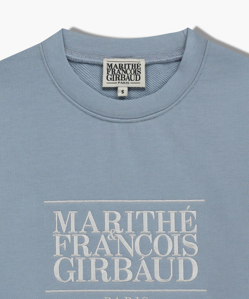 Marithe & Francois Girbaud - Classic Logo Crop Sweatshirt (Sky Blue) product image 8 | TRAB K-Fashion Australia