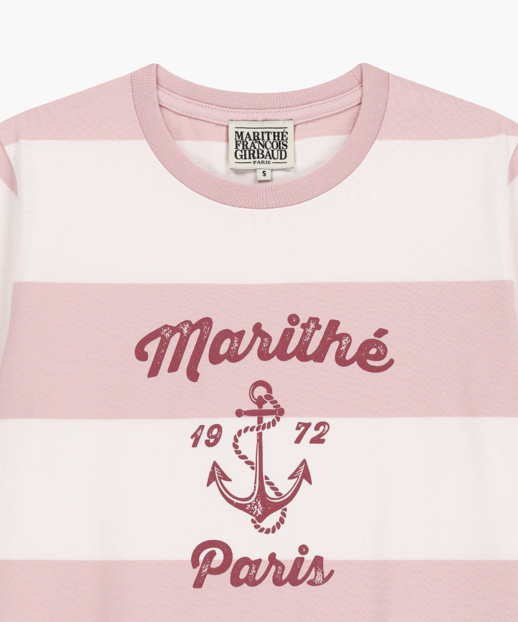 Marithe & Francois Girbaud - Marine Graphic Stripe Tee (Pink) product image 8 | TRAB K-Fashion Australia