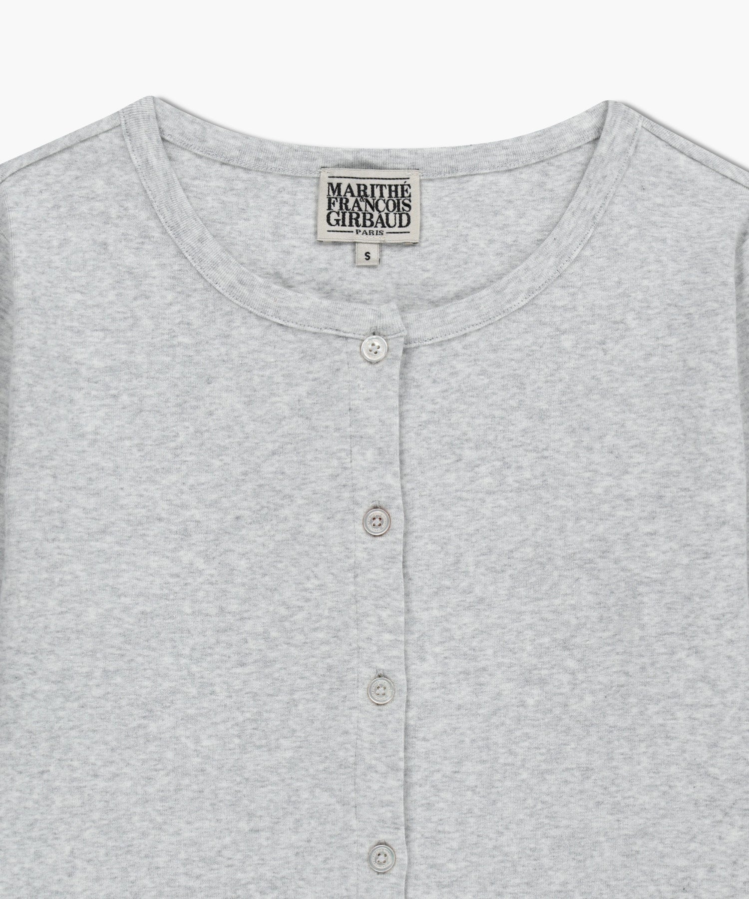 Marithe & Francois Girbaud - Basic Cotton Cardigan (Light Heather Gray) product image 8 | TRAB K-Fashion Australia