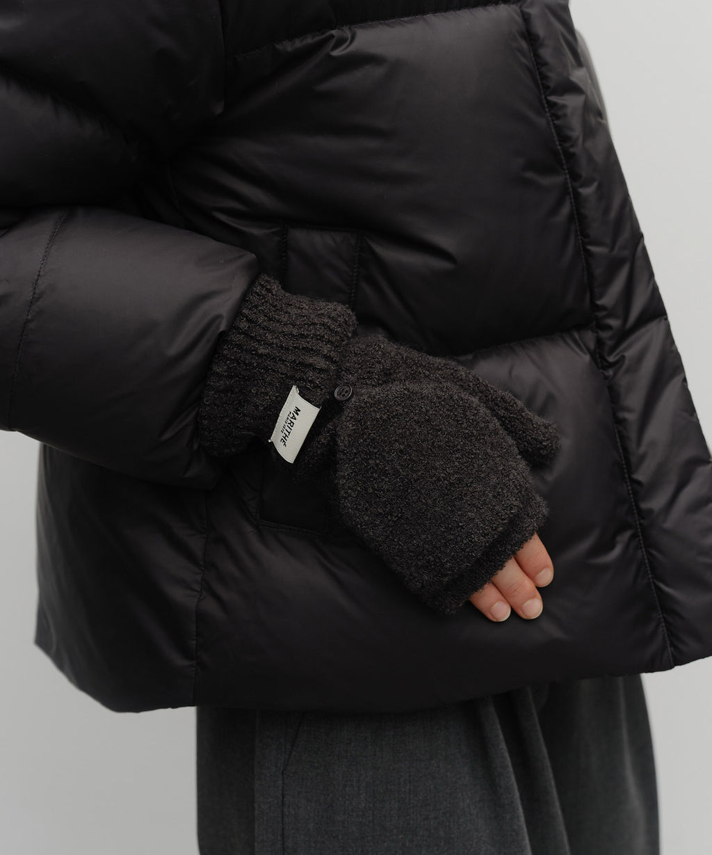 Marithe & Francois Girbaud - Regular Logo Mittens (Charcoal) product image 7 | TRAB K-Fashion Australia
