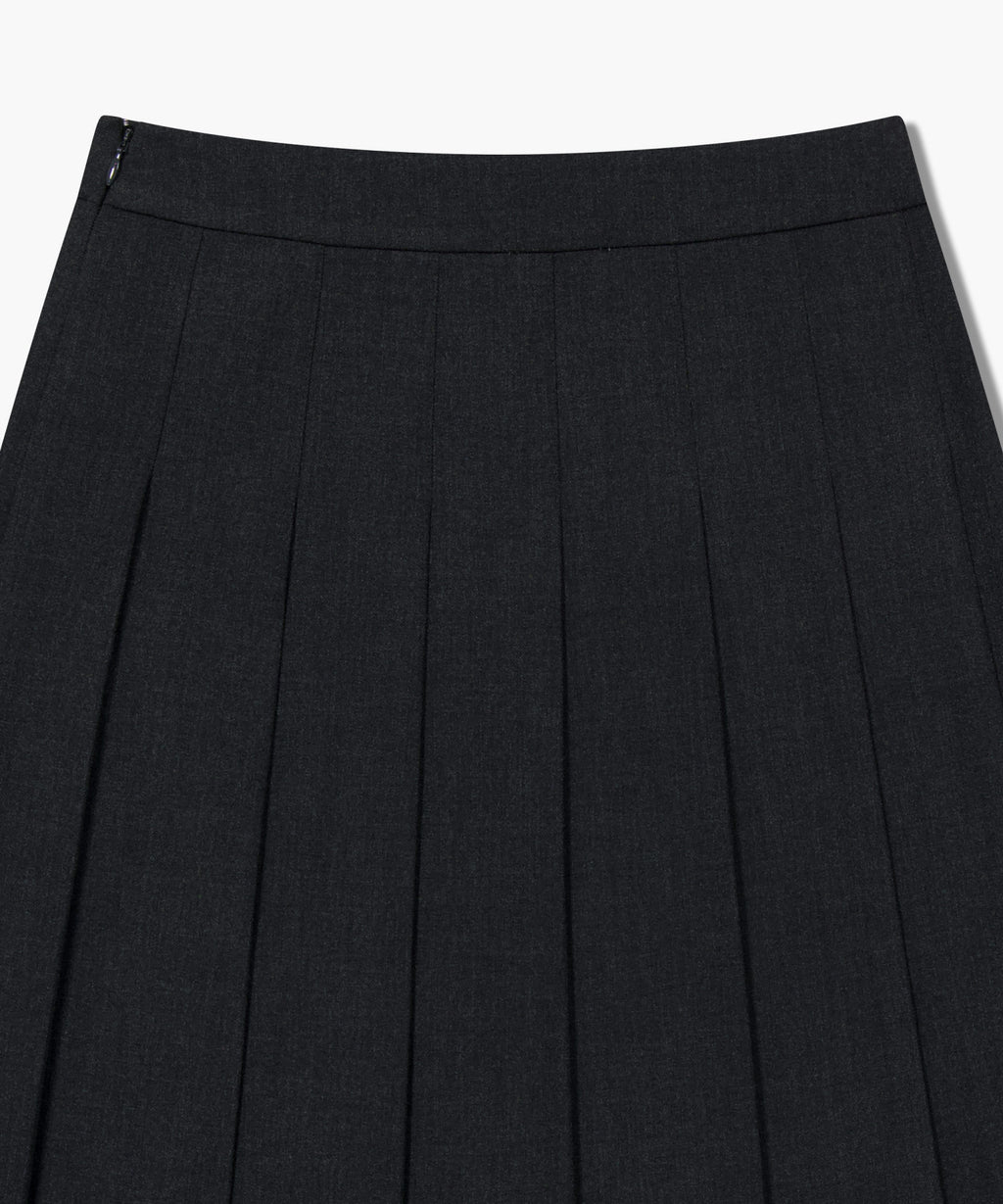 Marithe & Francois Girbaud - Side Buckle Pleated Midi Skirt (Charcoal) product image 8 | TRAB K-Fashion Australia