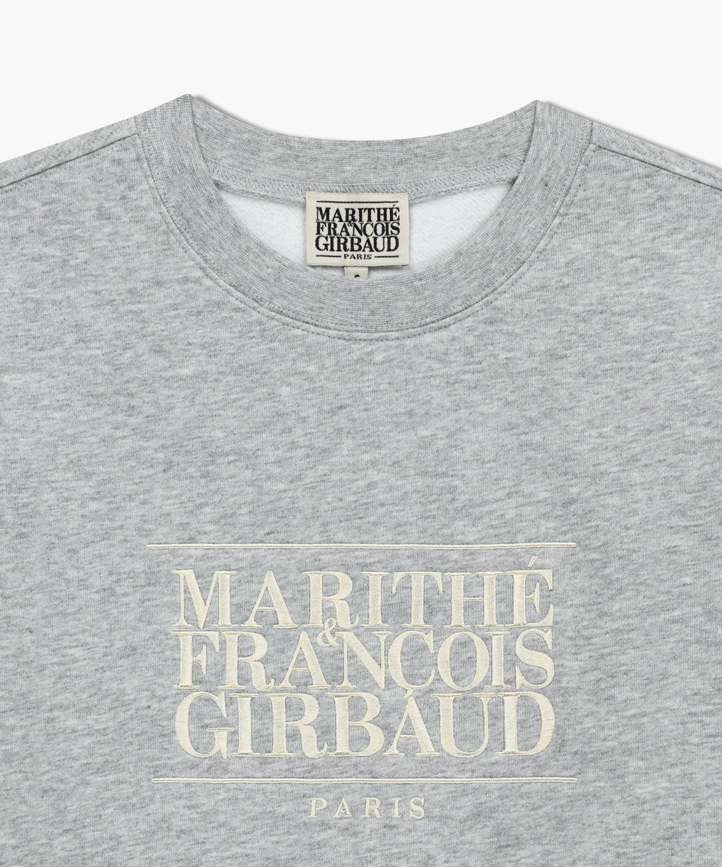 Marithe & Francois Girbaud - Classic Logo Embroidery Sweatshirt (brushed) (Heather Gray) product image 8 | TRAB K-Fashion Australia