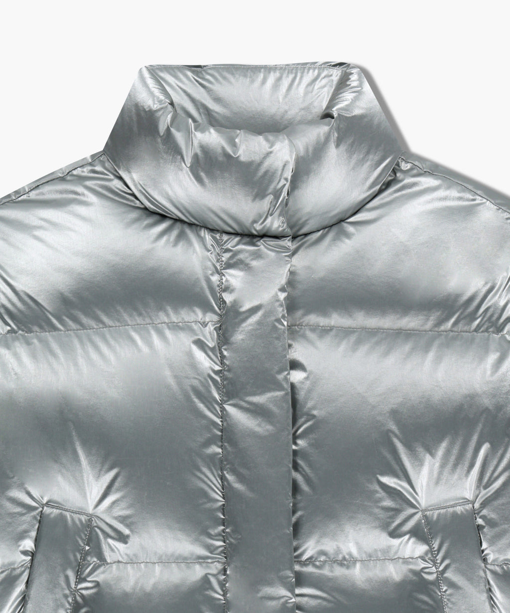 Marithe & Francois Girbaud - Glossy Crop Down Jacket (Silver) product image 8 | TRAB K-Fashion Australia
