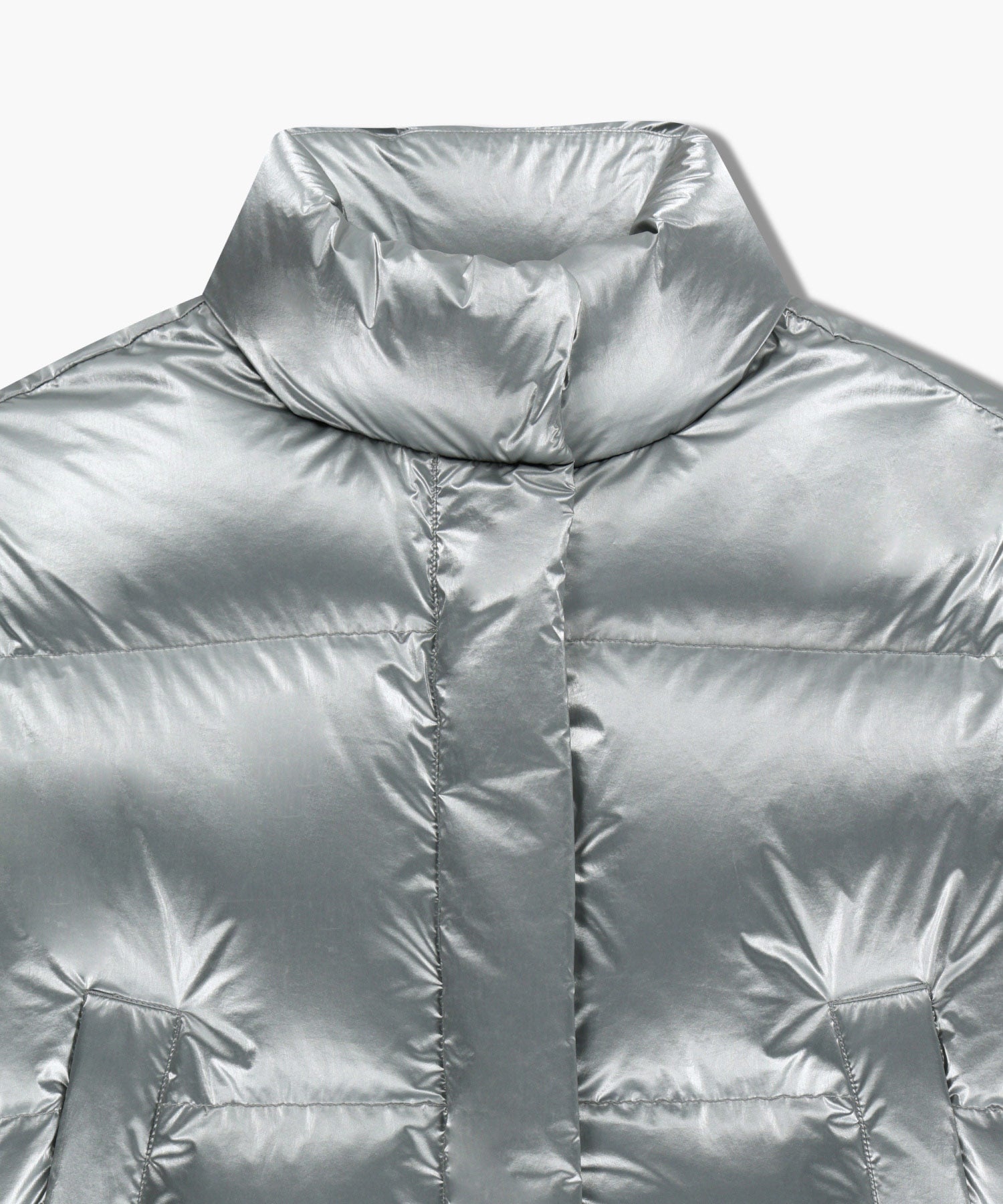 Marithe & Francois Girbaud - Glossy Crop Down Jacket (Silver) product image 8 | TRAB K-Fashion Australia