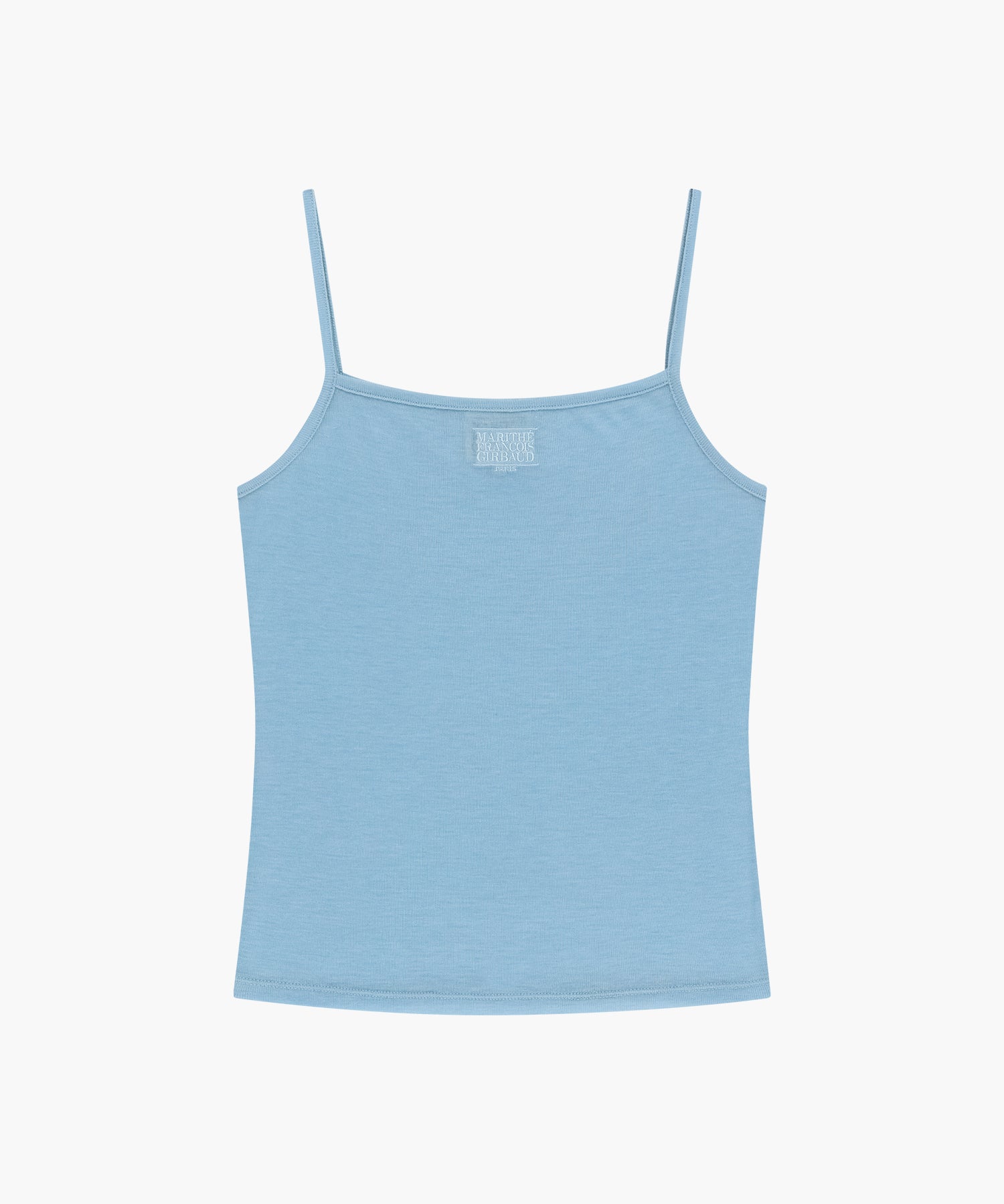 Marithe & Francois Girbaud - Small Classic Logo Sleeveless Layered Slim Crop Tee (Sky Blue) product image 8 | TRAB K-Fashion Australia