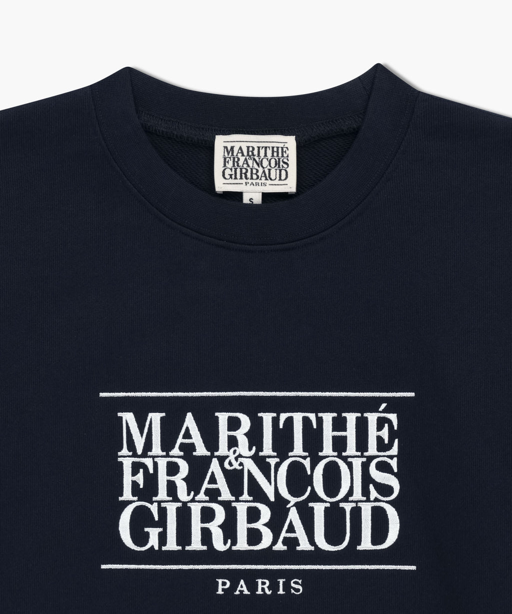 Marithe & Francois Girbaud - Classic Logo Crop Sweatshirt (Navy) product image 8 | TRAB K-Fashion Australia