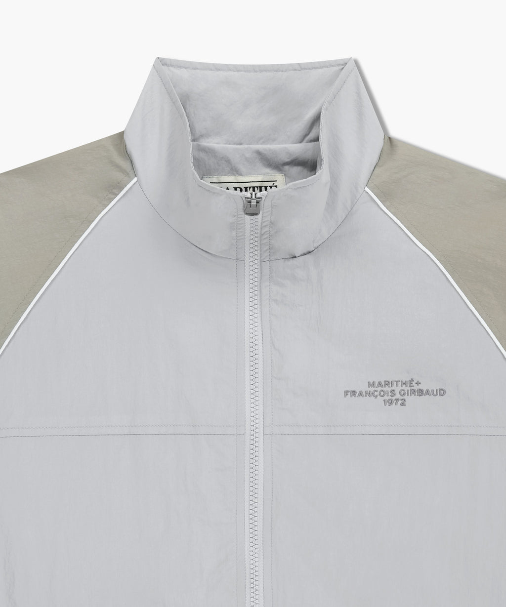 Marithe & Francois Girbaud - Color-block Highneck Windbreaker (Light Gray) product image 8 | TRAB K-Fashion Australia