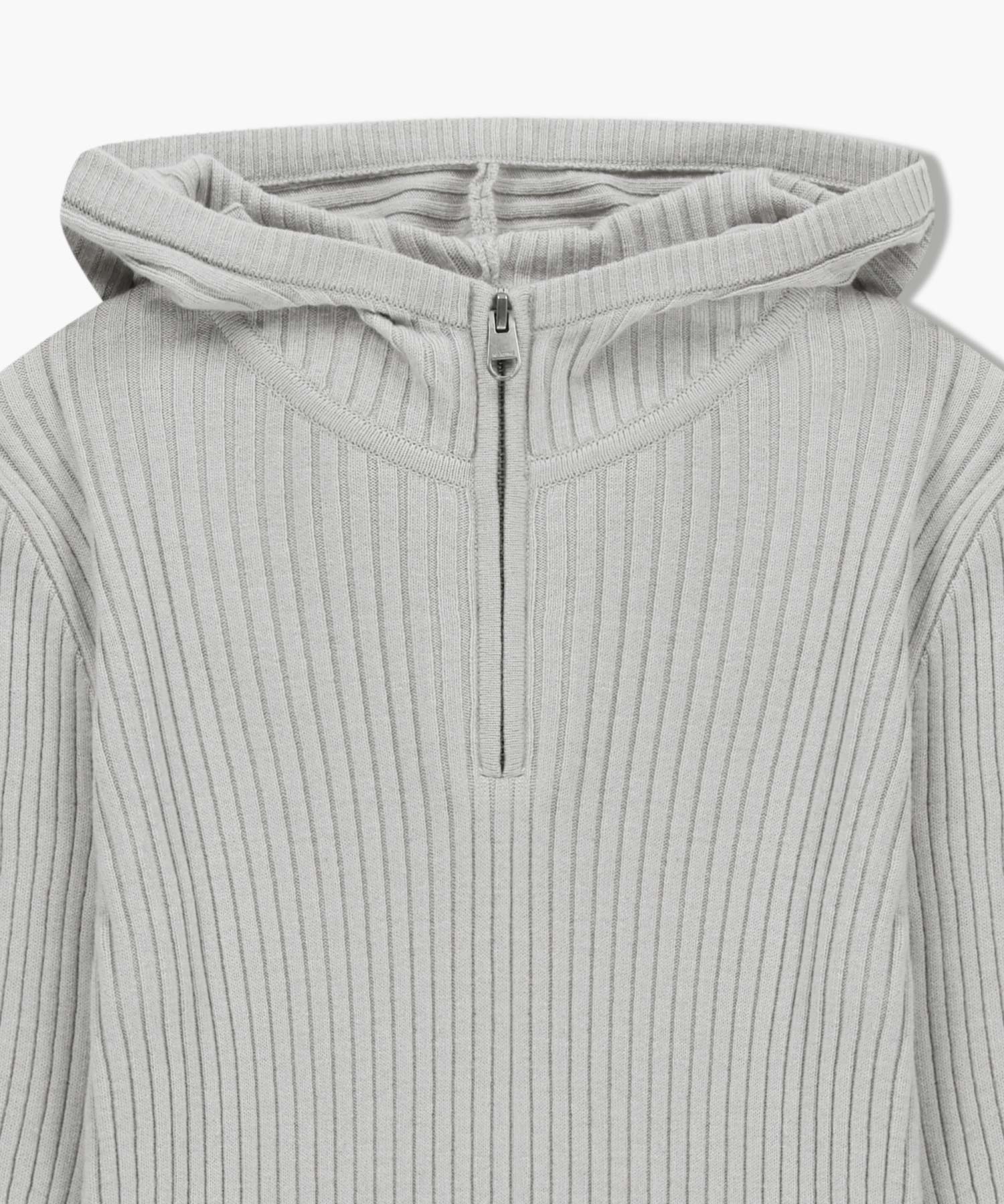 Marithe & Francois Girbaud - Balaclava Hoodie Slim Knit (Light Gray) product image 8 | TRAB K-Fashion Australia