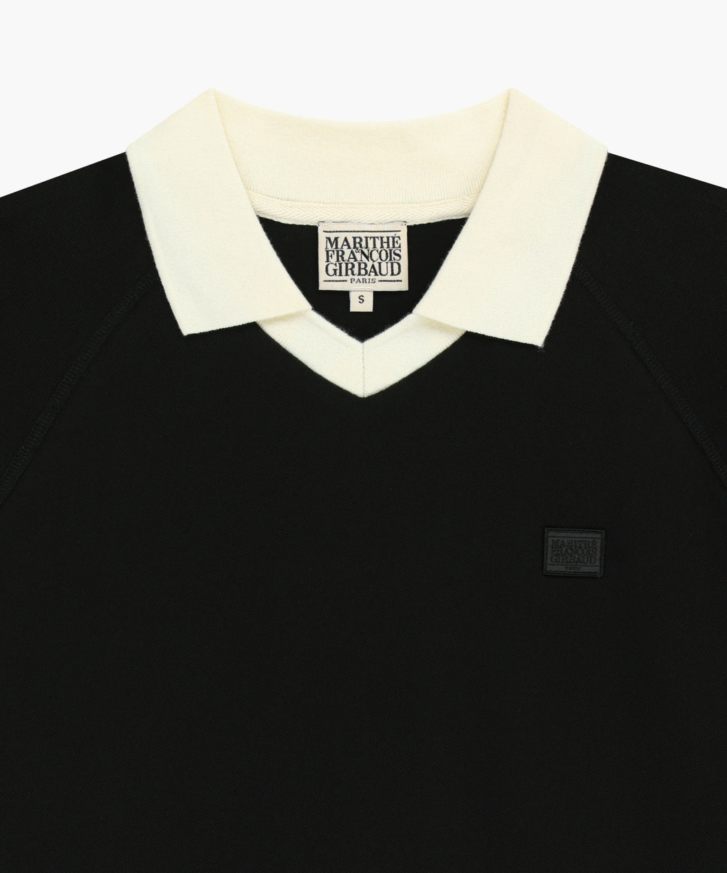 Marithe & Francois Girbaud - Small Classic Logo Pk Collar Point Tee (Black) product image 8 | TRAB K-Fashion Australia