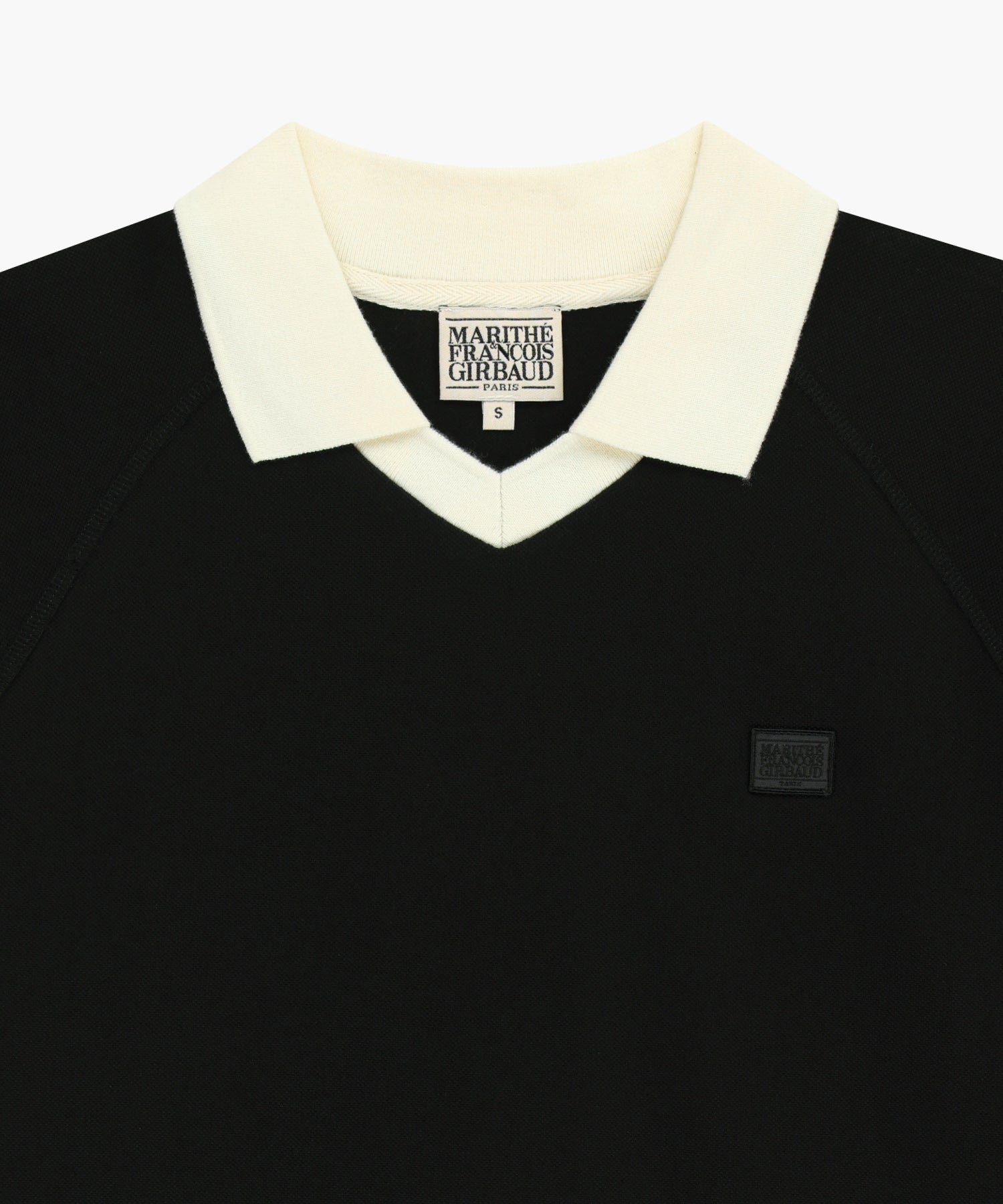 Marithe & Francois Girbaud - Small Classic Logo Pk Collar Point Tee (Black) product image 8 | TRAB K-Fashion Australia