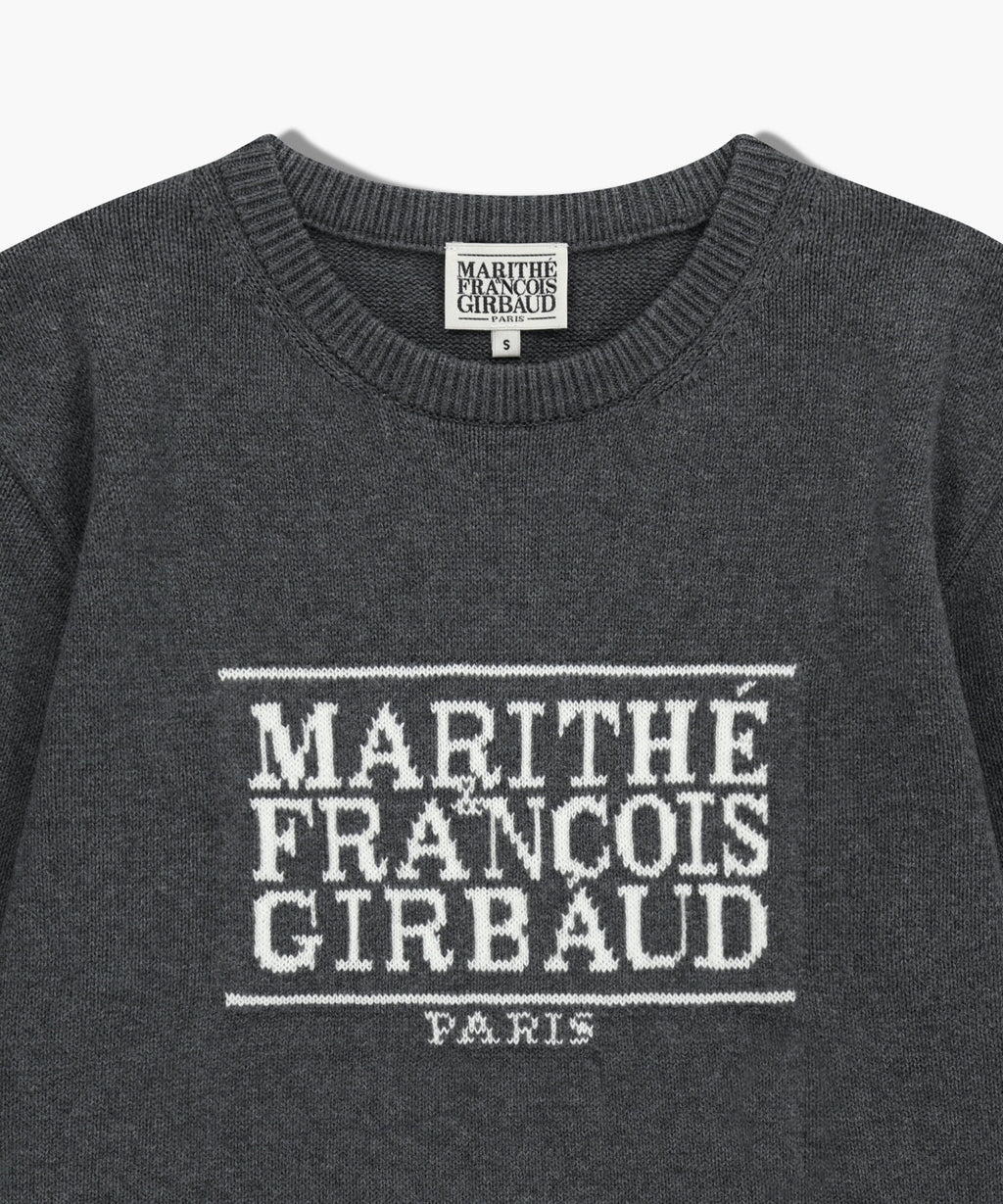 Marithe & Francois Girbaud - Classic Logo Knit Pullover (Charcoal) product image 8 | TRAB K-Fashion Australia