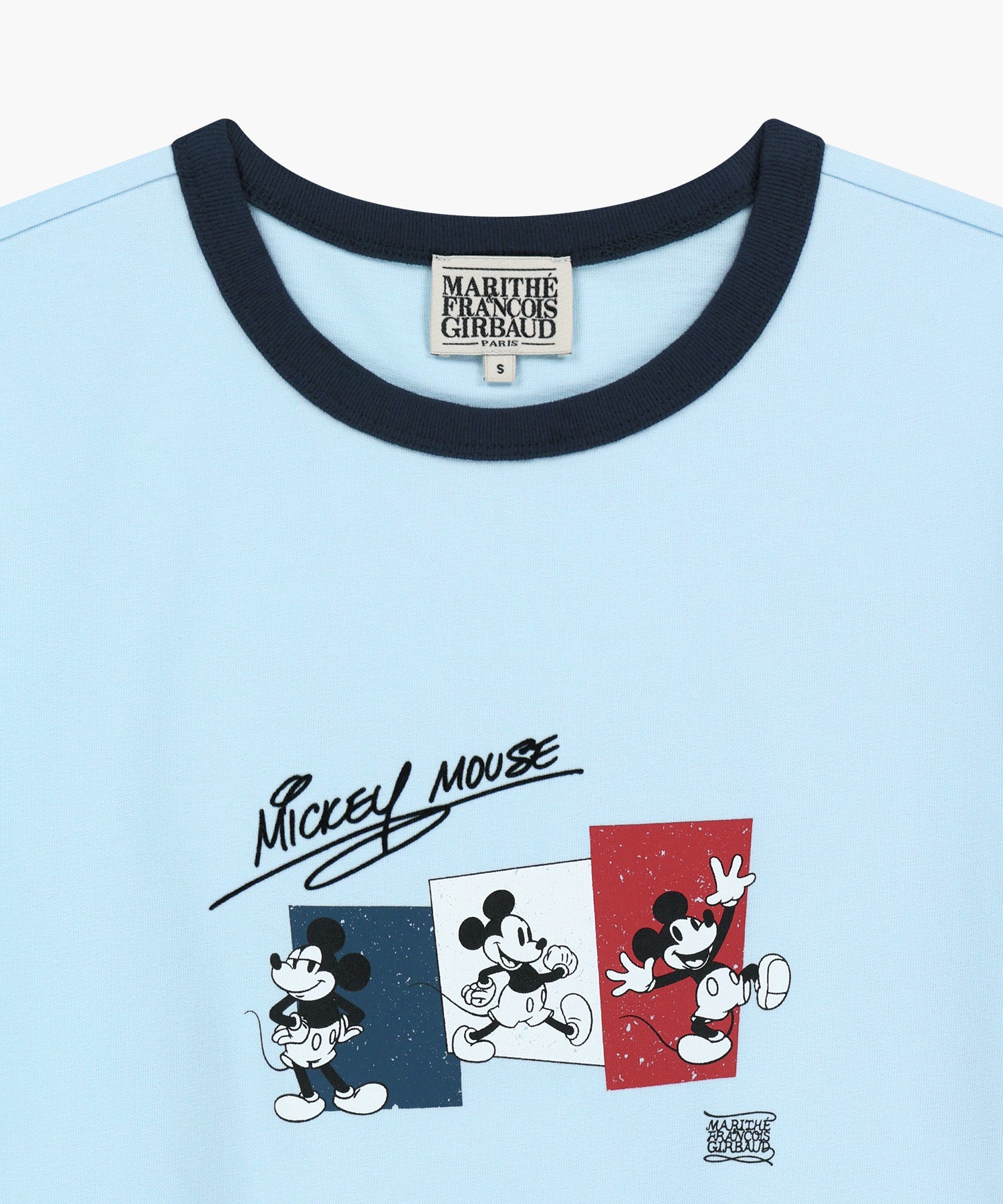 Marithe & Francois Girbaud - Mickey_french Ringer Tee (Sky Blue) product image 8 | TRAB K-Fashion Australia