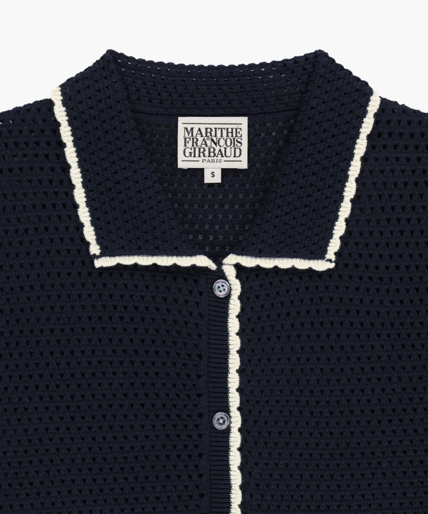Marithe & Francois Girbaud - Crochet Half Knit Cardigan (Navy) product image 8 | TRAB K-Fashion Australia