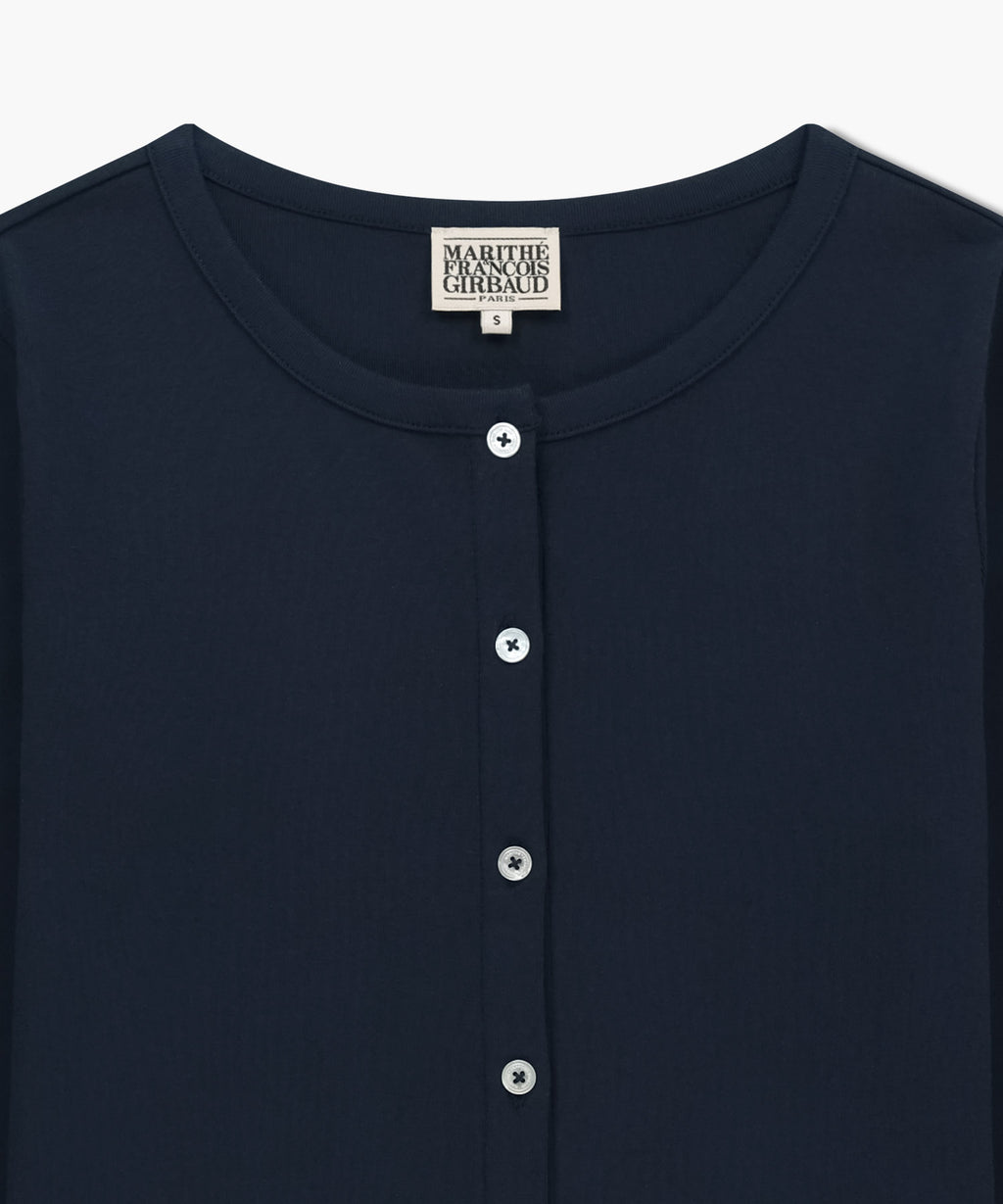 Marithe & Francois Girbaud - Basic Cotton Cardigan (Navy) product image 8 | TRAB K-Fashion Australia