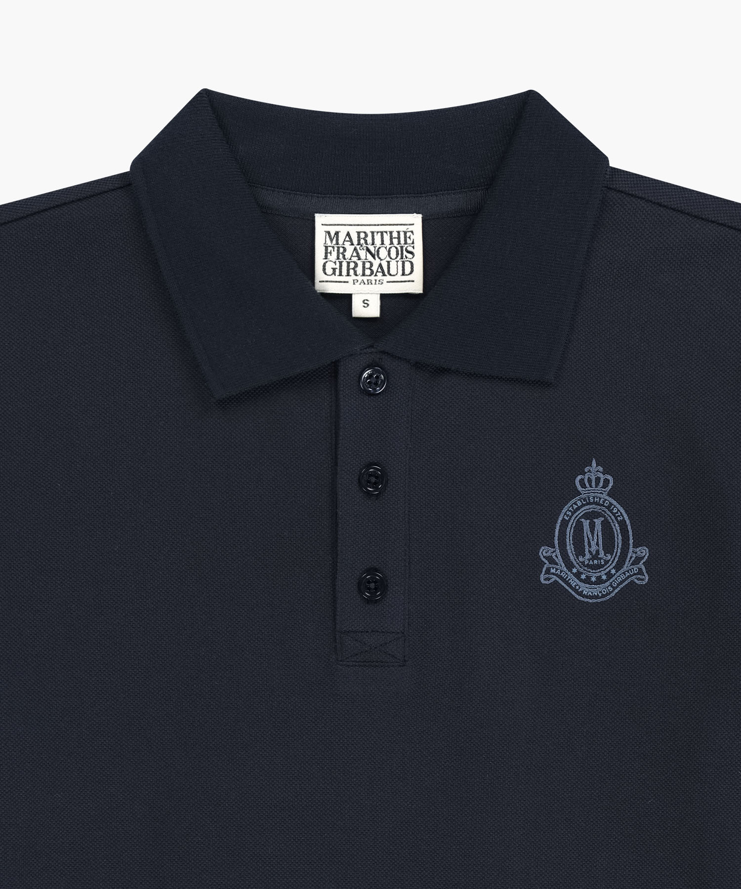 Marithe & Francois Girbaud - Emblem Pk Collar Tee (Navy) product image 8 | TRAB K-Fashion Australia