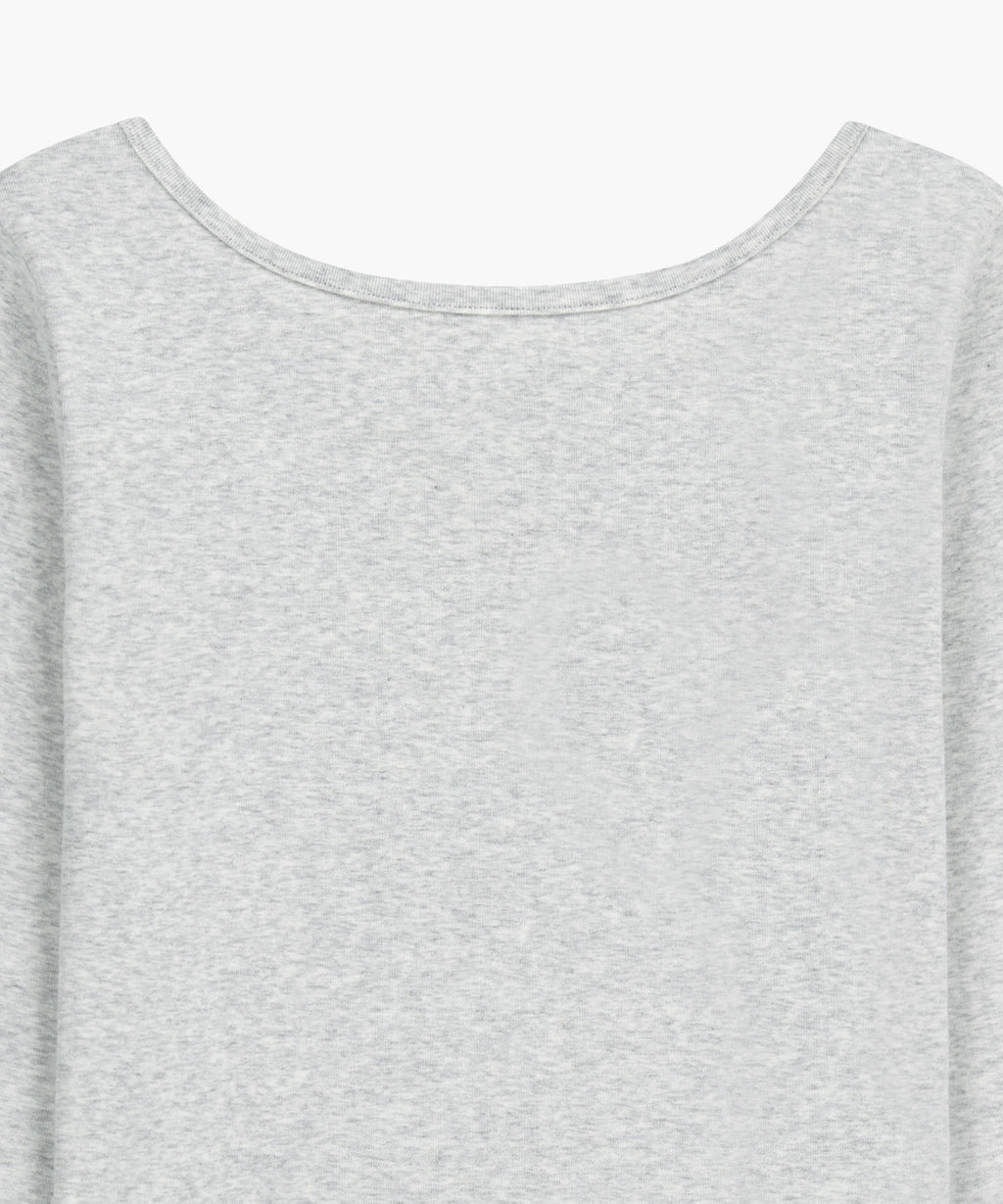 Marithe & Francois Girbaud - Basic Scoop Back Long Sleeve (Light Heather Gray) product image 8 | TRAB K-Fashion Australia