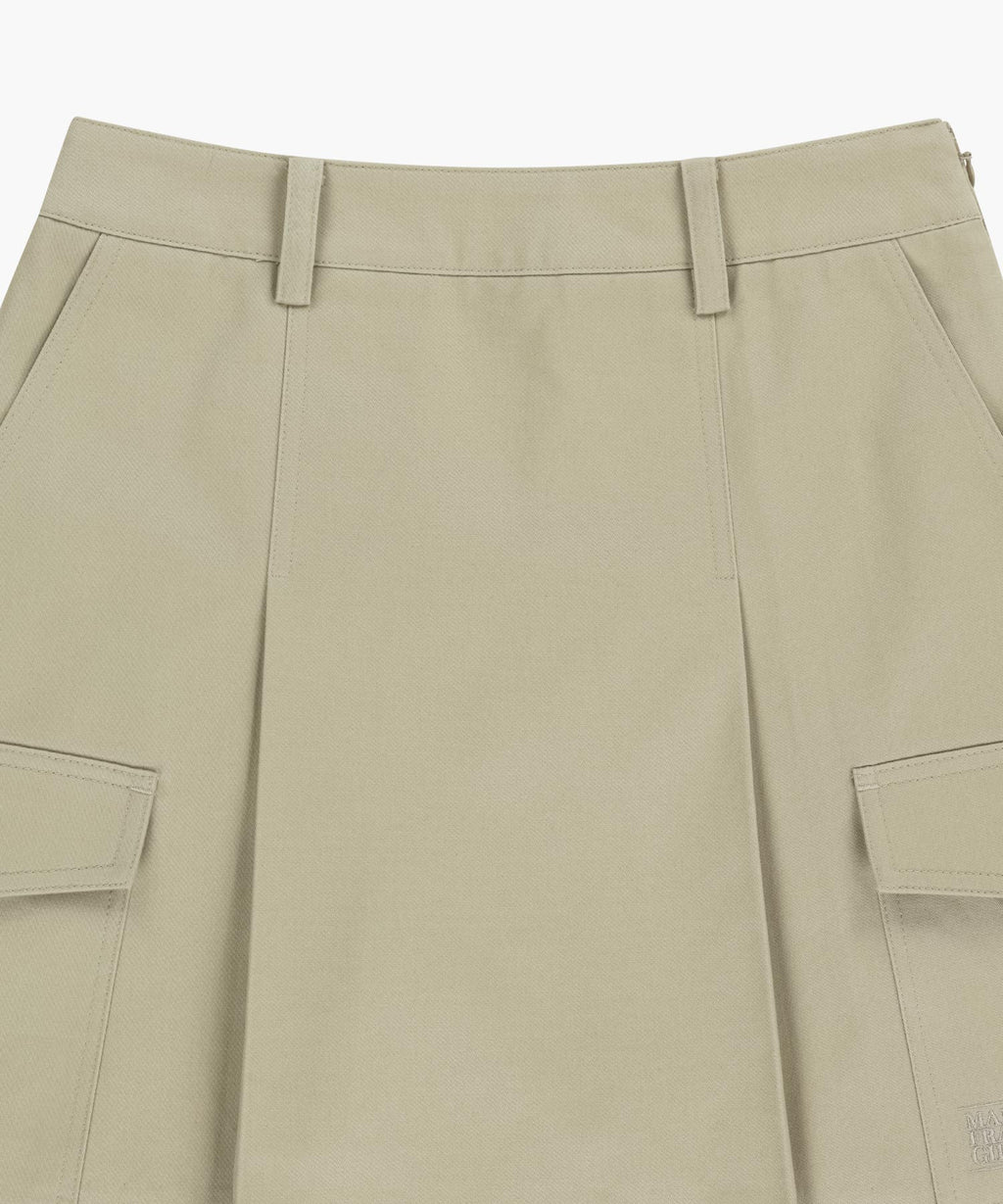 Marithe & Francois Girbaud - Cotton Cargo Mini Skirt (Beige) product image 11 | TRAB K-Fashion Australia