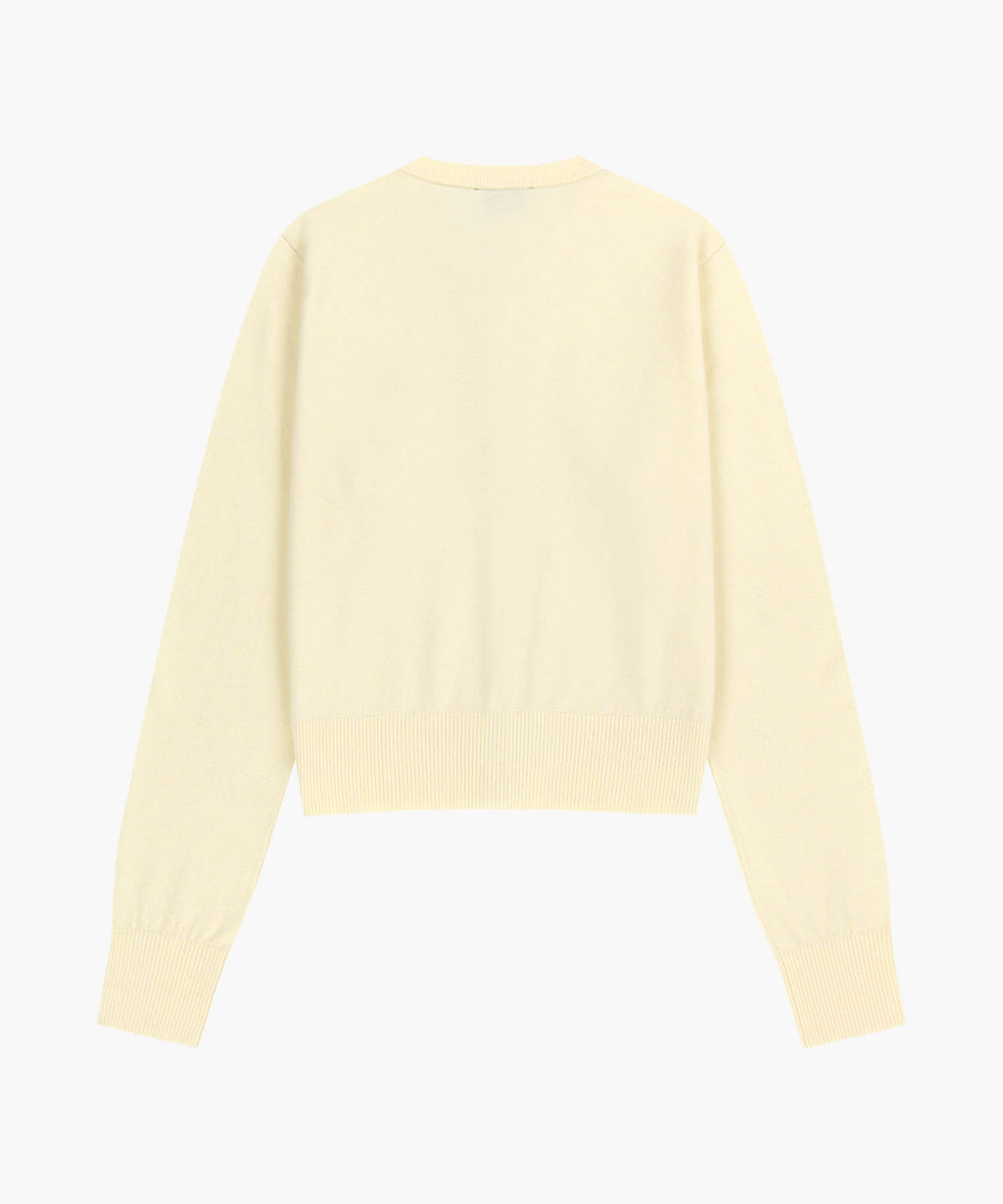 Marithe & Francois Girbaud - Basic Knit Cardigan Setup (Ivory) product image 8 | TRAB K-Fashion Australia