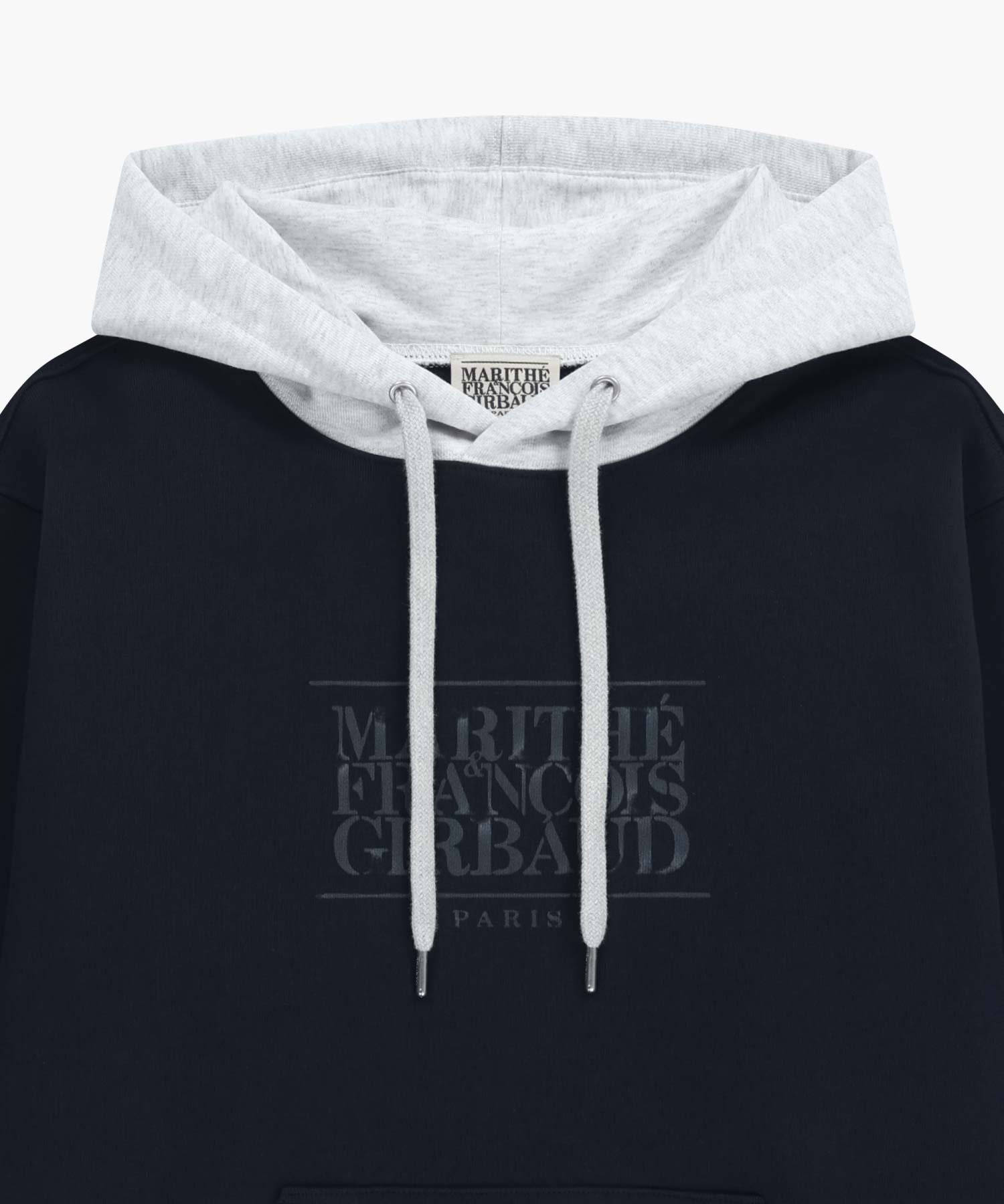 Marithe & Francois Girbaud - Shadow Classic Logo Color Block Hoodie (Navy) product image 8 | TRAB K-Fashion Australia