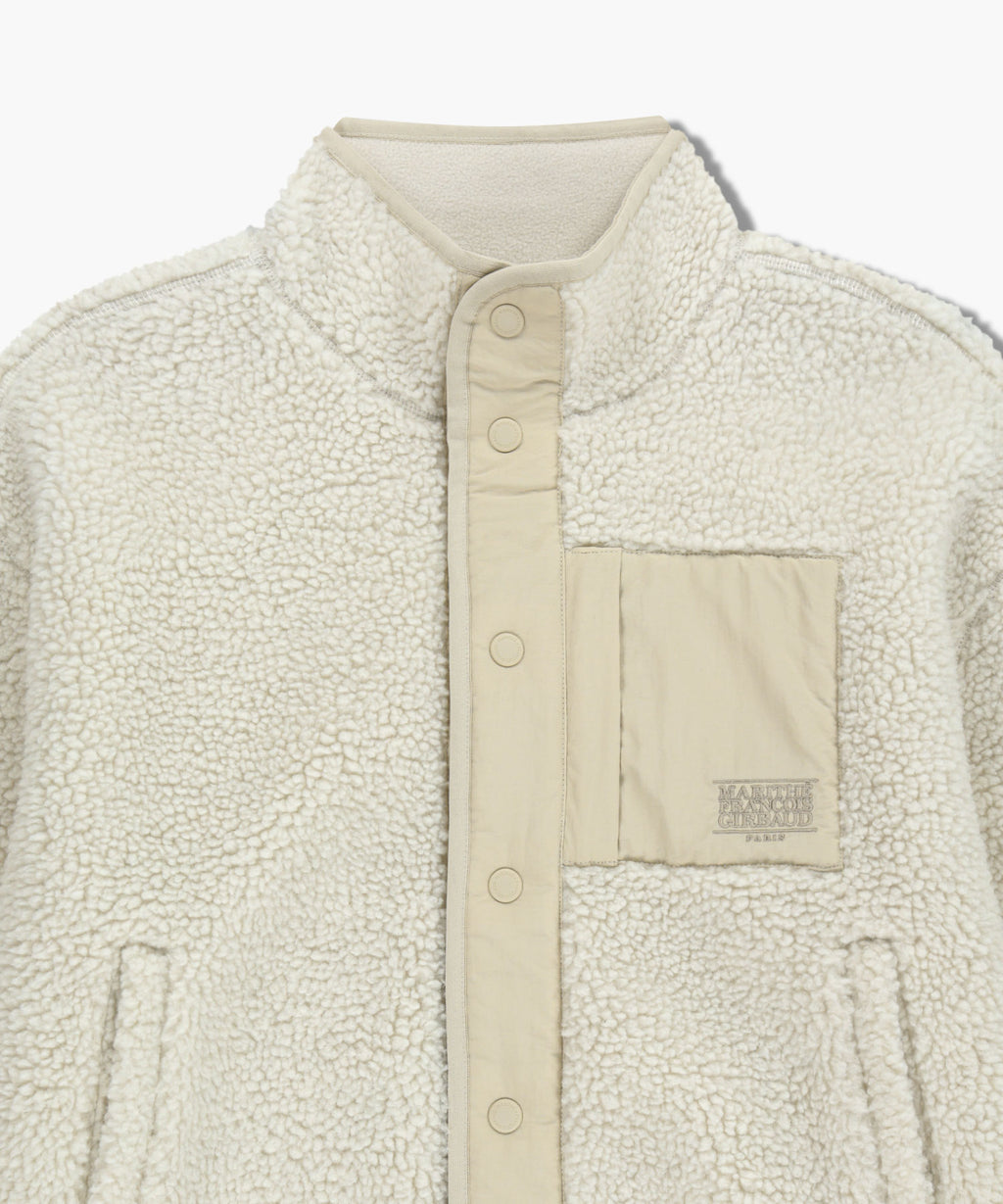 Marithe & Francois Girbaud - Marithe Sport W Fleece Crop Jacket (Ivory) product image 8 | TRAB K-Fashion Australia