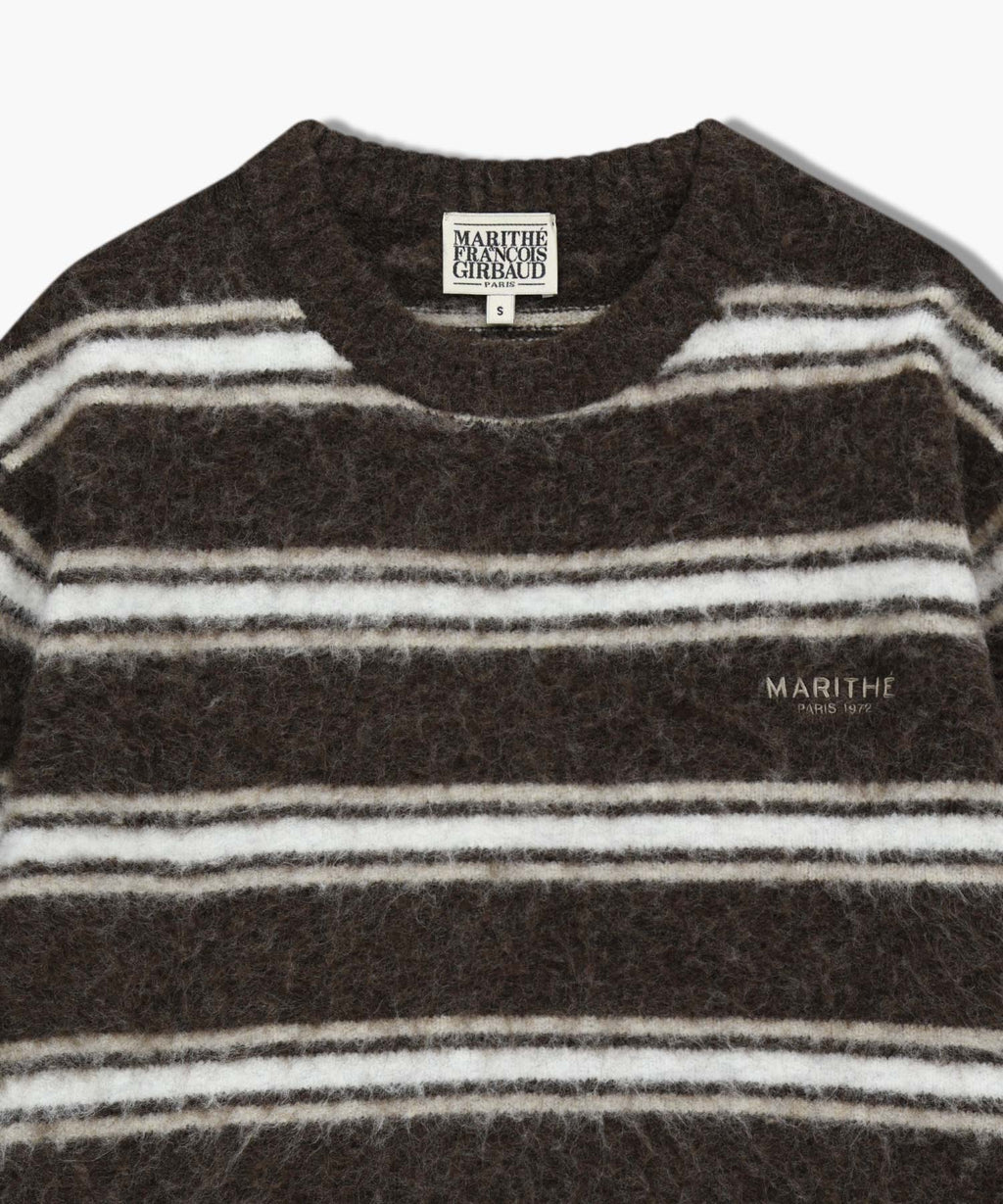 Marithe & Francois Girbaud - Multi Stripe Knit Pullover (Brown) product image 8 | TRAB K-Fashion Australia