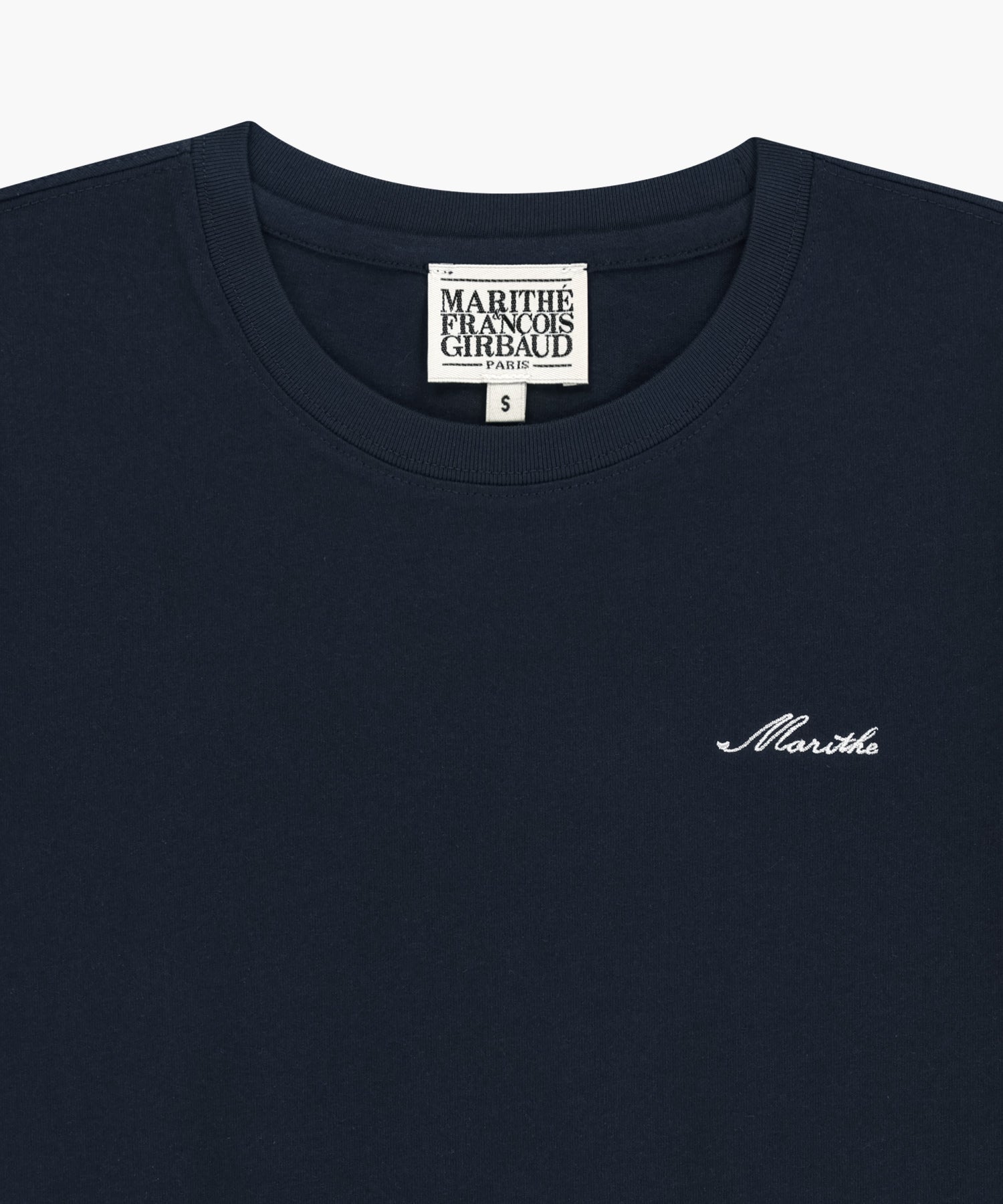Marithe & Francois Girbaud - Small Lettering Slim Crop Tee (Navy) product image 8 | TRAB K-Fashion Australia