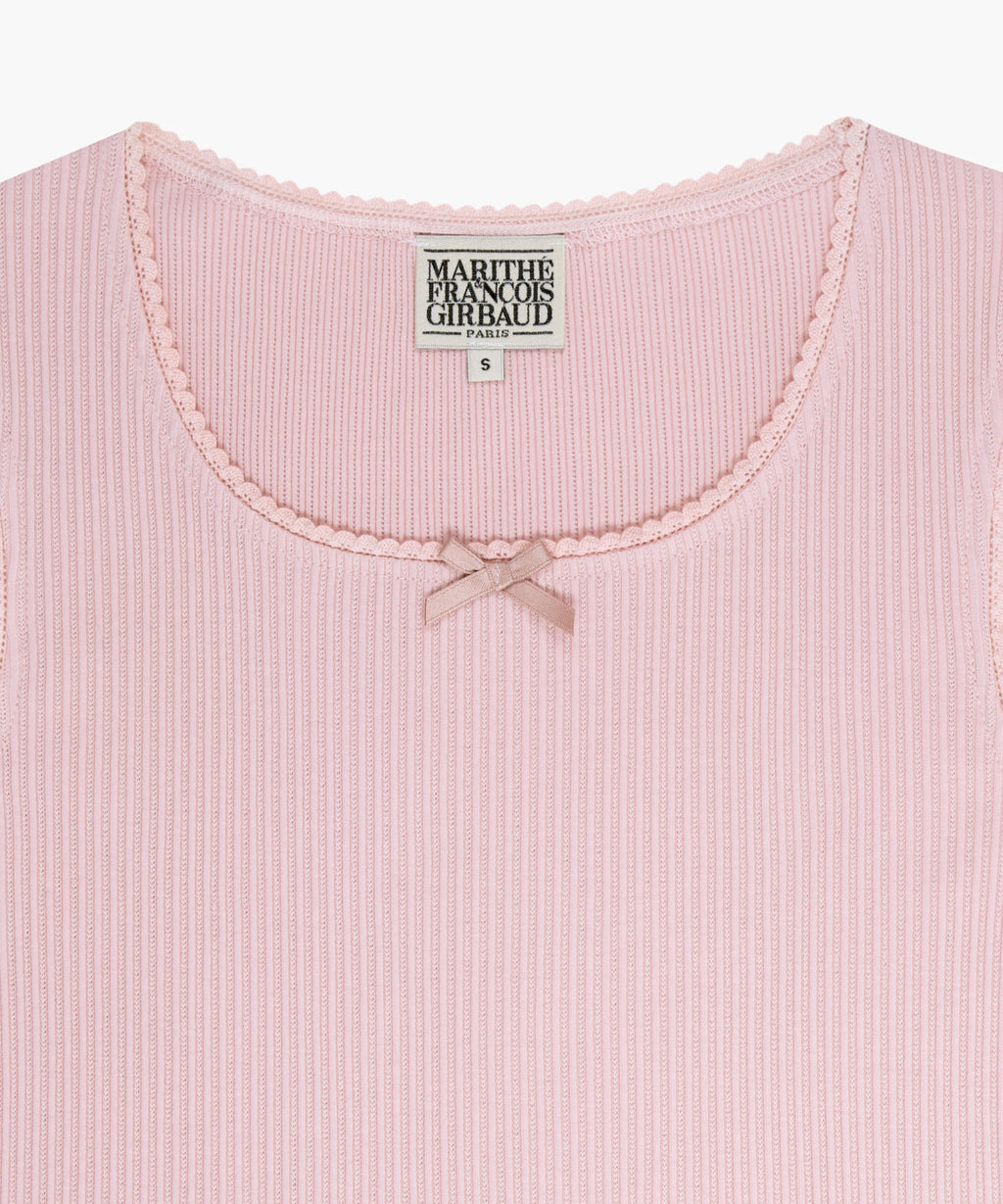 Marithe & Francois Girbaud - Lace Detail Sleeveless (Pink) product image 8 | TRAB K-Fashion Australia
