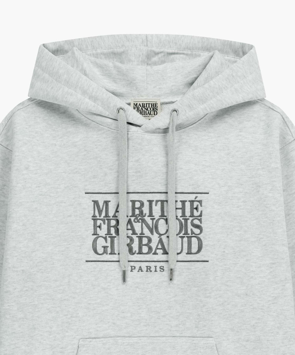 Marithe & Francois Girbaud - Classic Logo Embroidery Hoodie (Light Heather Gray) product image 8 | TRAB K-Fashion Australia