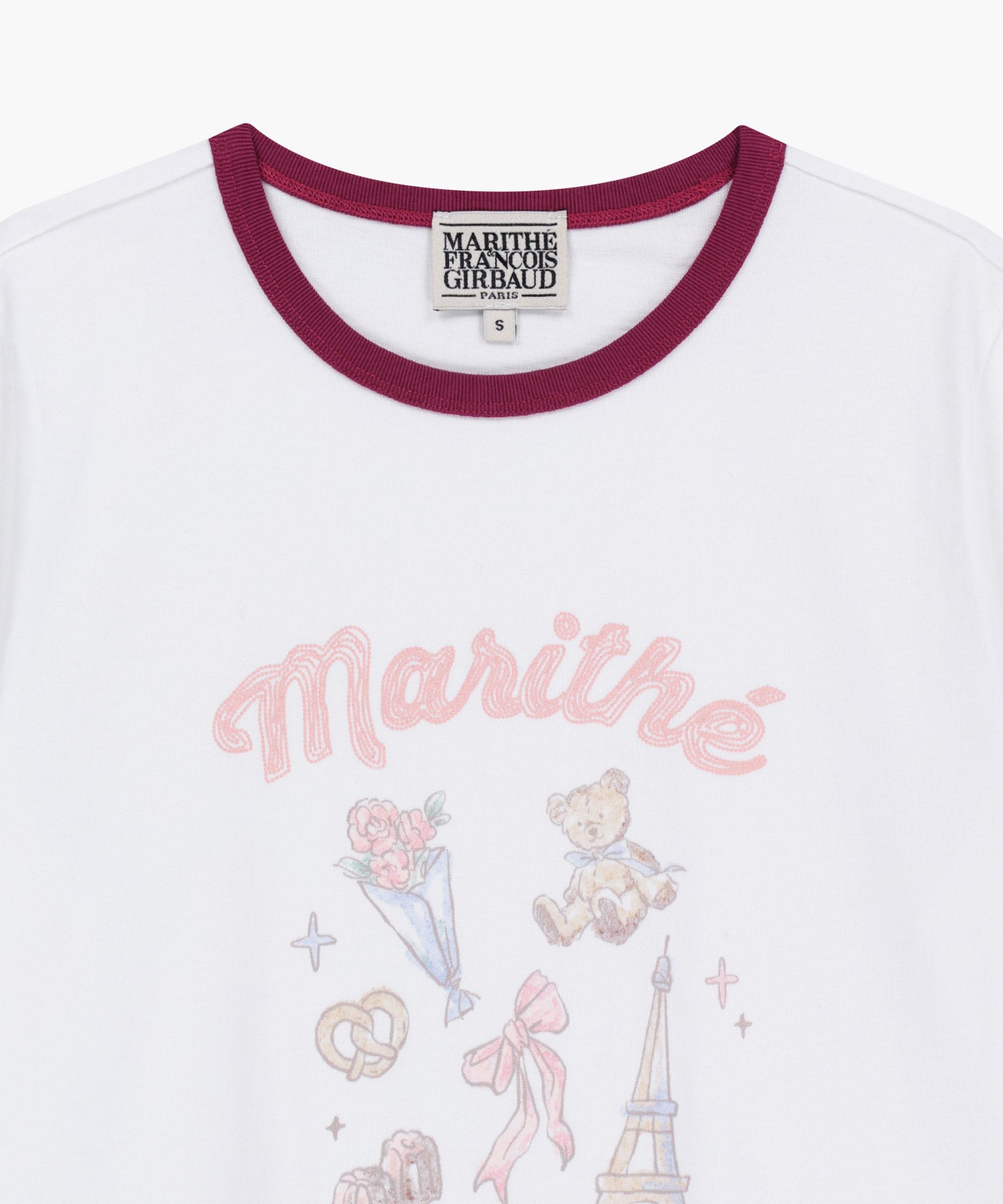 Marithe & Francois Girbaud - Paris Graphic Ringer Tee (White) product image 8 | TRAB K-Fashion Australia