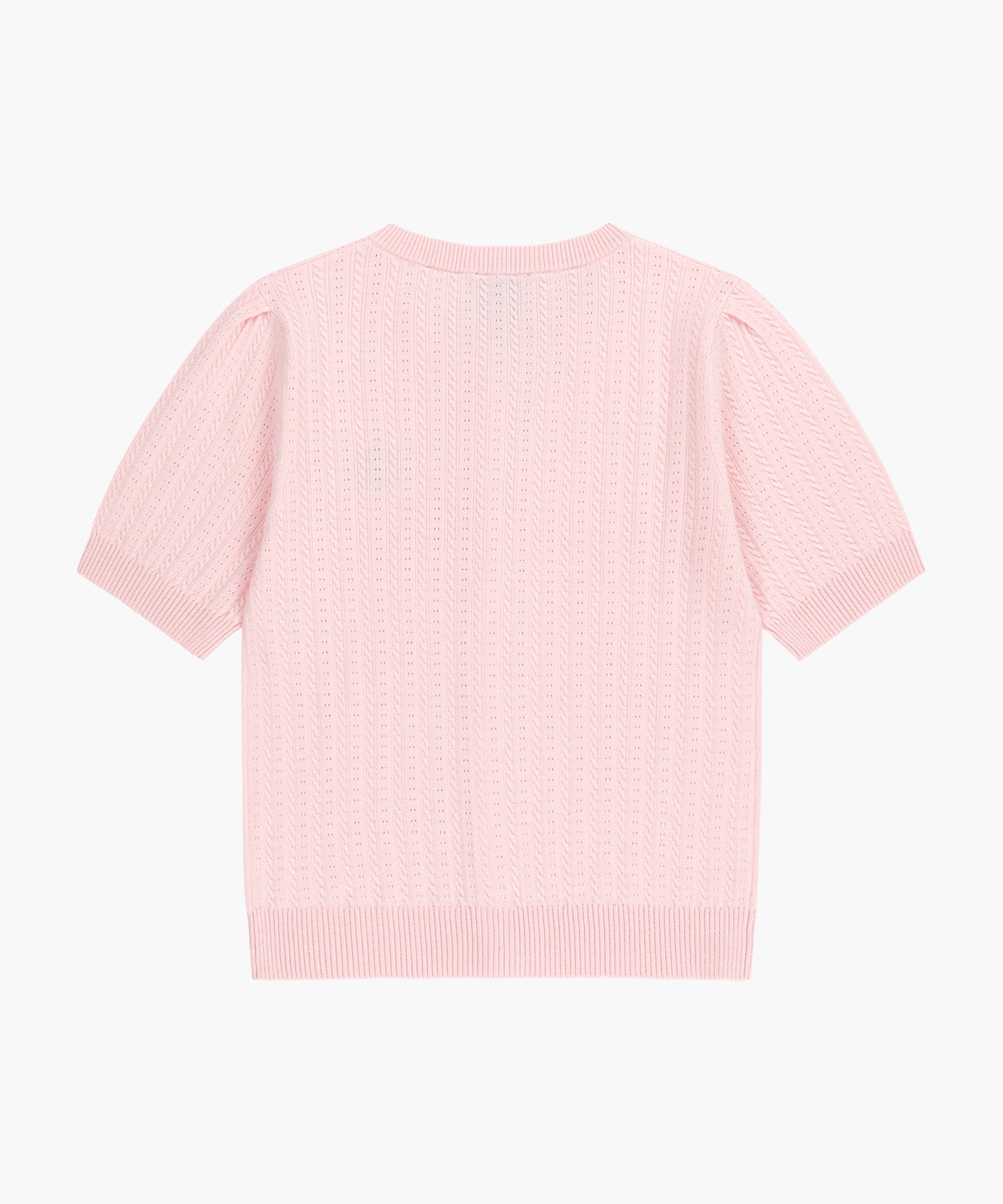 Marithe & Francois Girbaud - Small Classic Logo Half Knit Cardigan Set Up (Light Pink) product image 8 | TRAB K-Fashion Australia